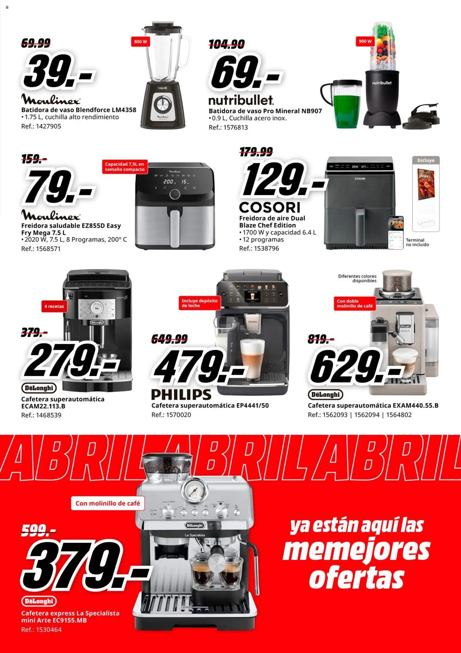 Media Markt folleto │ válido desde el 06.04.2026 | Página: 7 | Productos: Leche, Cafetera, Batidora, Freidora