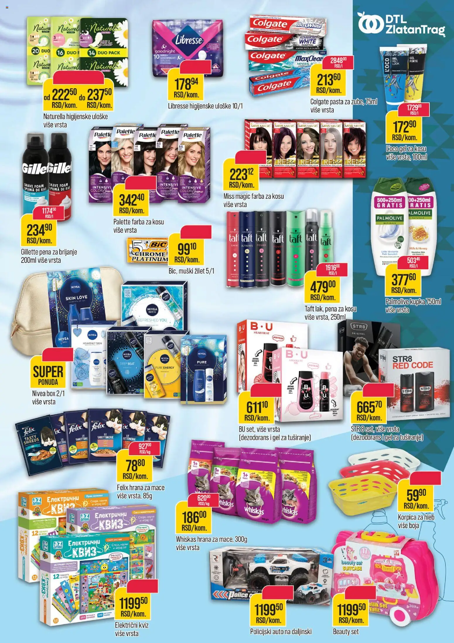 Zlatan Trag katalog - važi od 17.12.2025 | Strana: 11 | Proizvode: Gillette, Nivea, Pena za brijanje, Gel za tuširanje