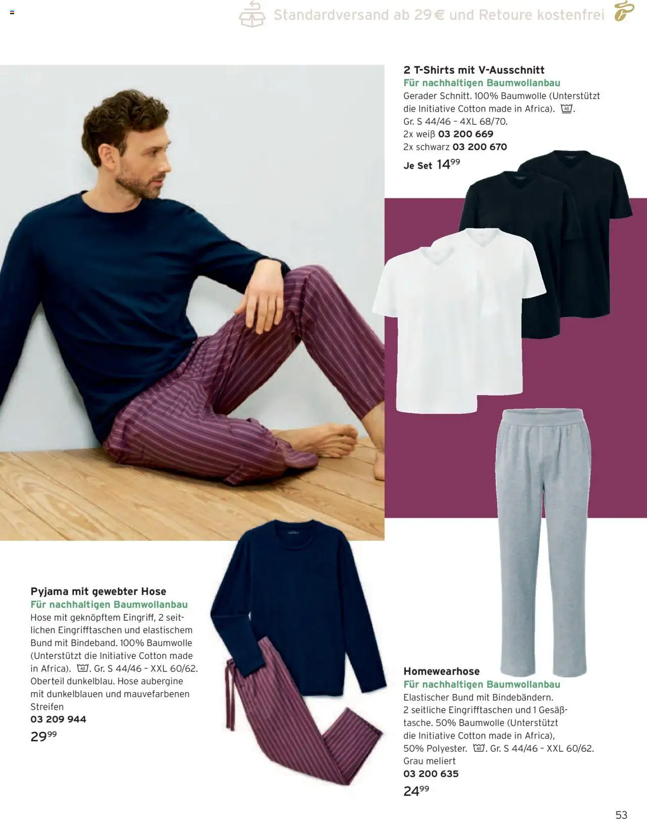Katalog Tchibo Herbst – gültig ab 15.09.2025 | Seite: 53 | Produkte: Aubergine, Hose, Pyjama