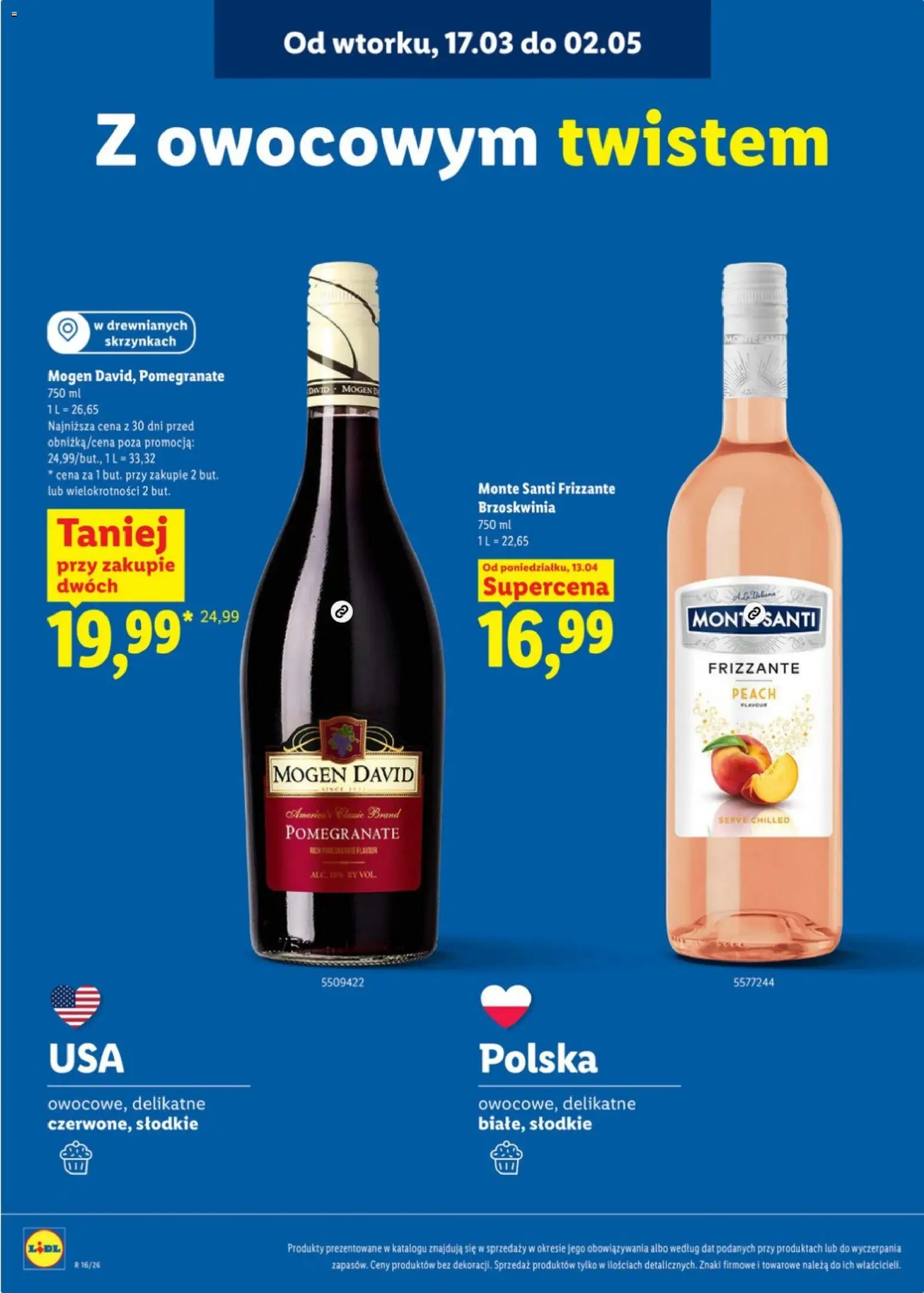 Lidl Katalog karta win od 13.04.2026 | Strona: 14 | Produkty: Brzoskwinia, Monte Santi