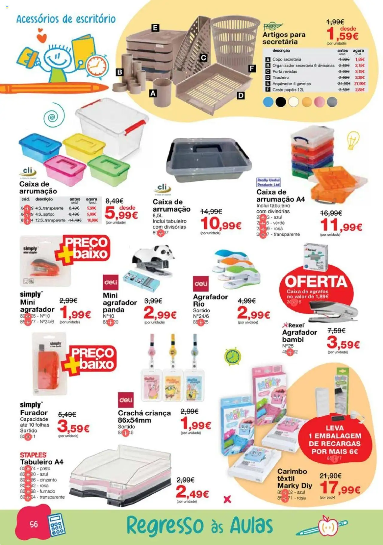 Staples - Folheto Regresso às Aulas 2025 │ válido de 18.08.2025 | Página: 56 | Produtos: Porta, Caixa, Organizador
