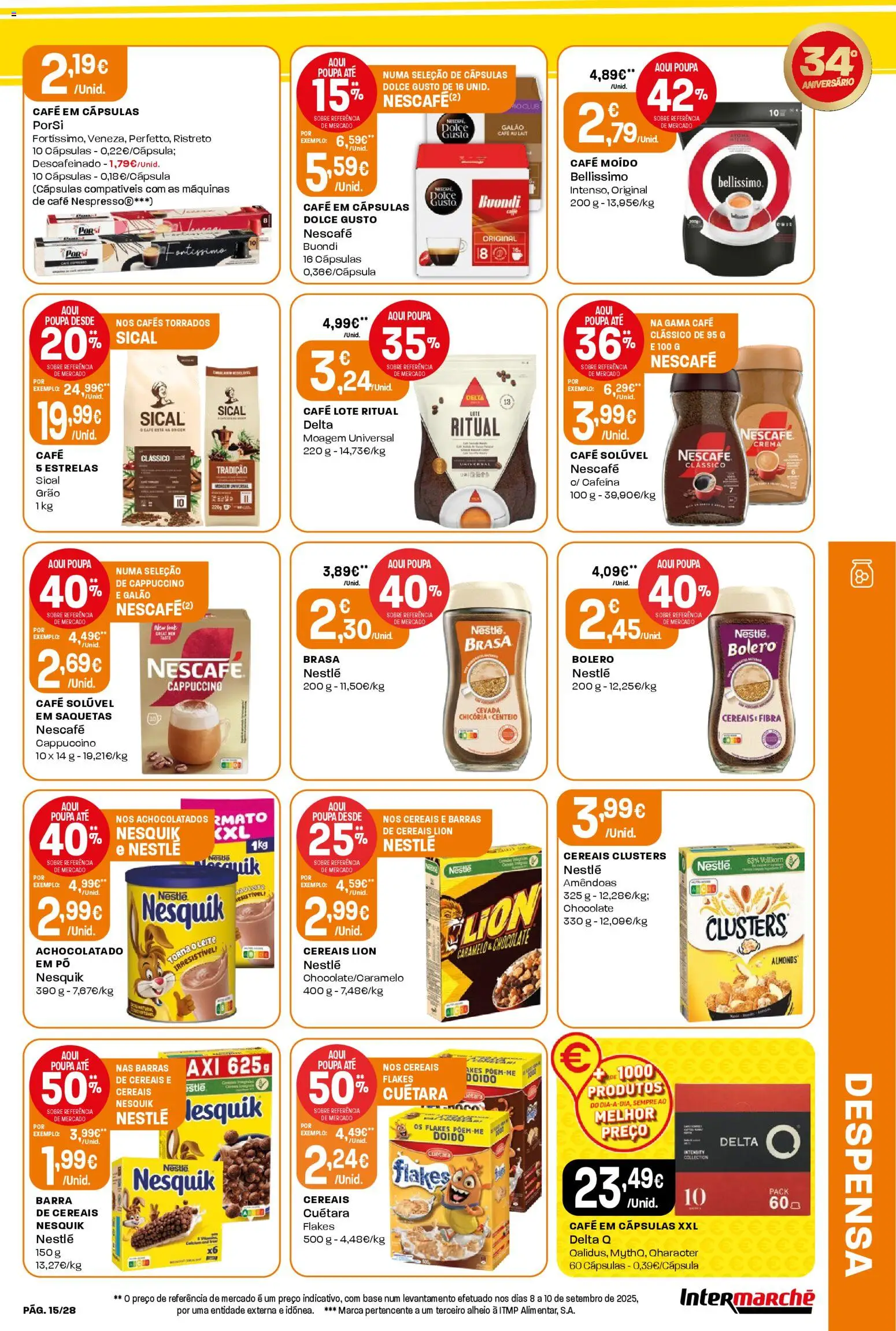 Intermarché Folheto Contact │ válido de 23.10.2025 | Página: 15 | Produtos: Pó, Base, Nestlé, Chocolate
