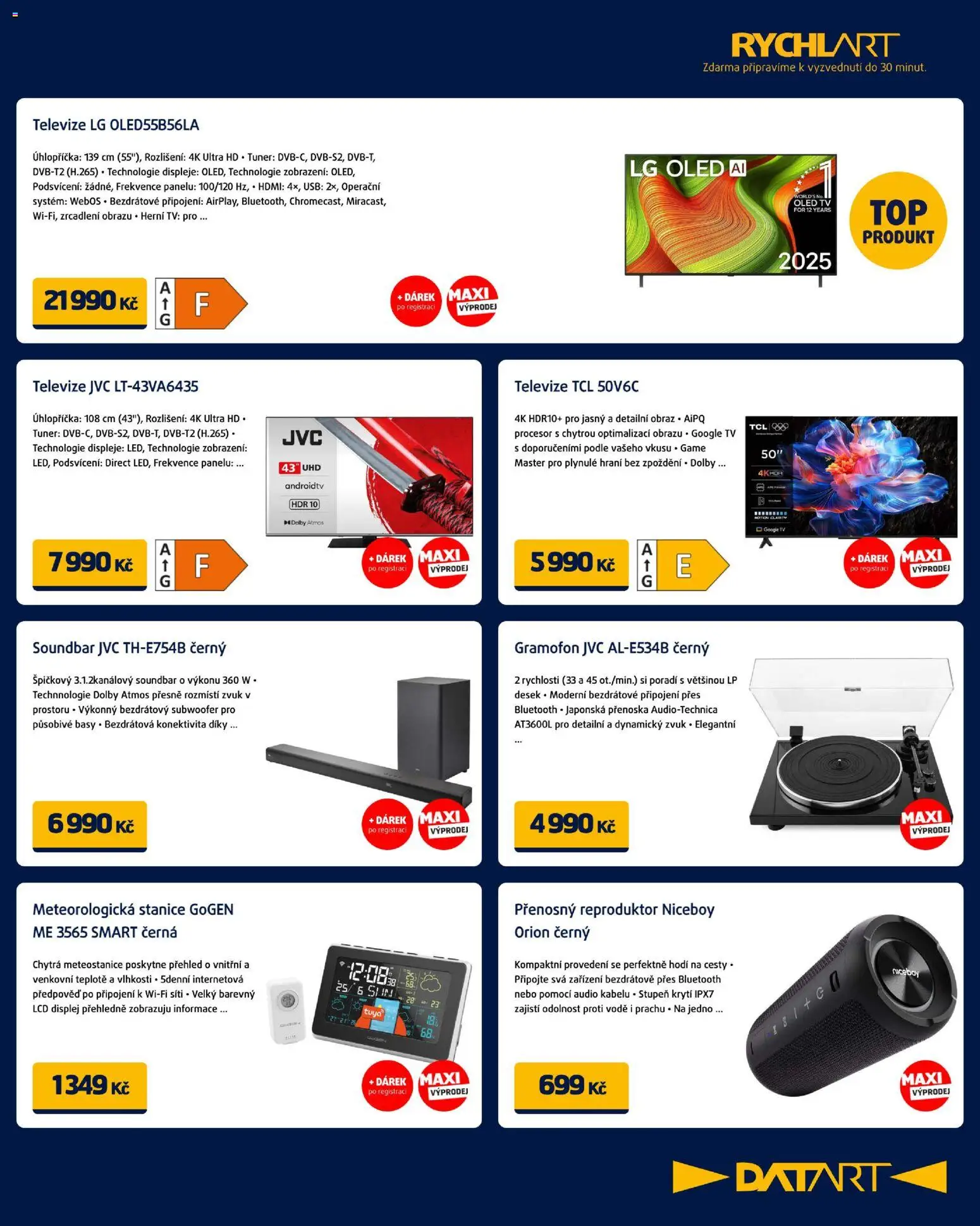 Datart leták od 12.01.2026 | Strana: 7 | Produkty: Niceboy, Meteostanice, Soundbar, Obraz