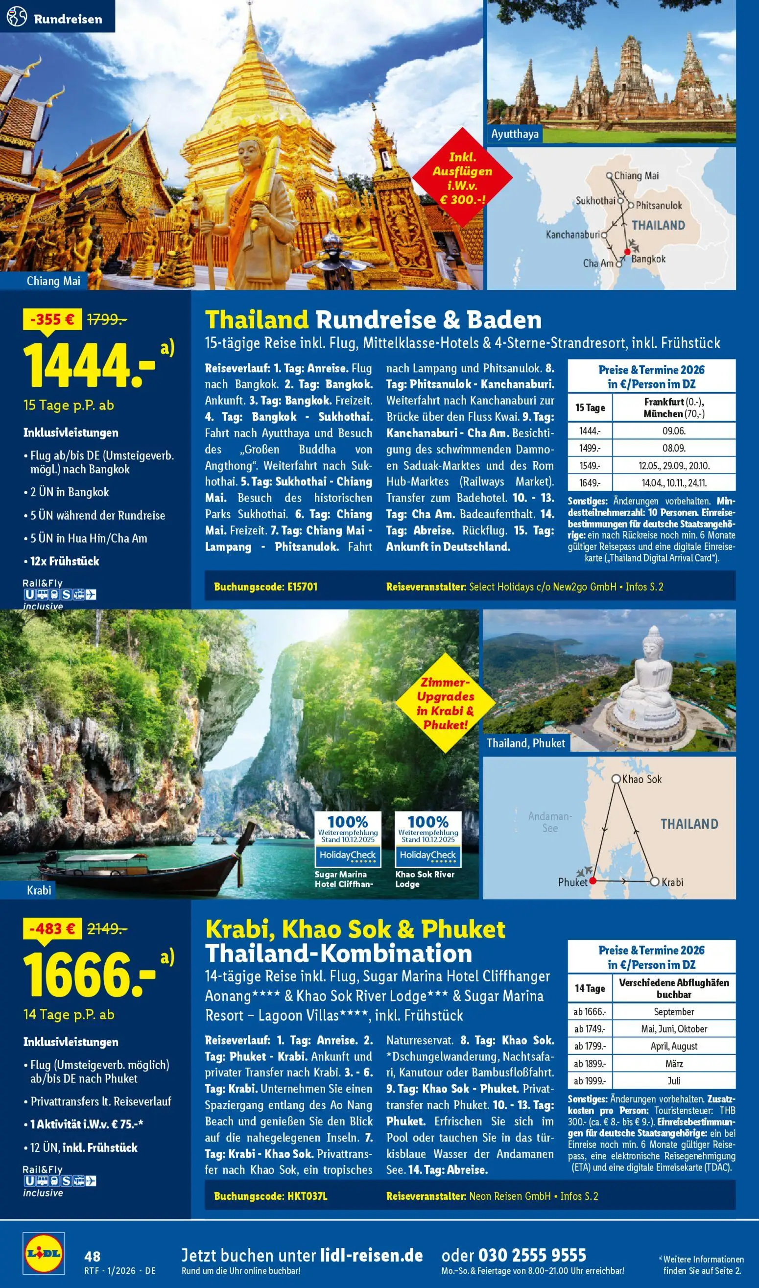 Lidl Reisen - Prospekt – gültig ab 14.01.2026 | Seite: 48 | Produkte: Tür, Wasser, Uhr