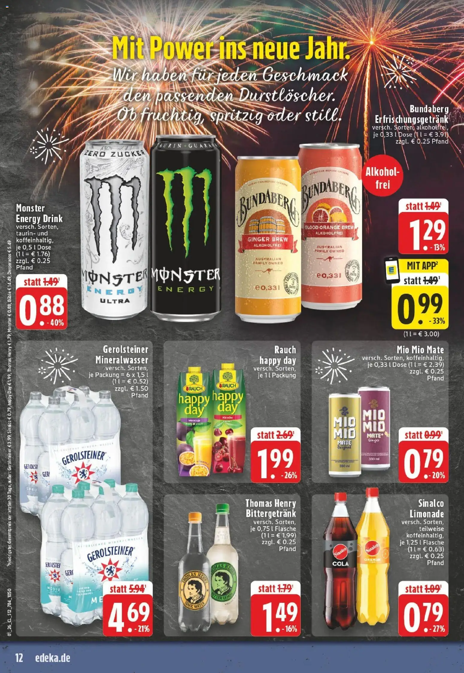 Edeka prospekt Roetgen	 – gültig ab 28.12.2025 | Seite: 12 | Produkte: Mixer, Cola, Energy, Mineralwasser