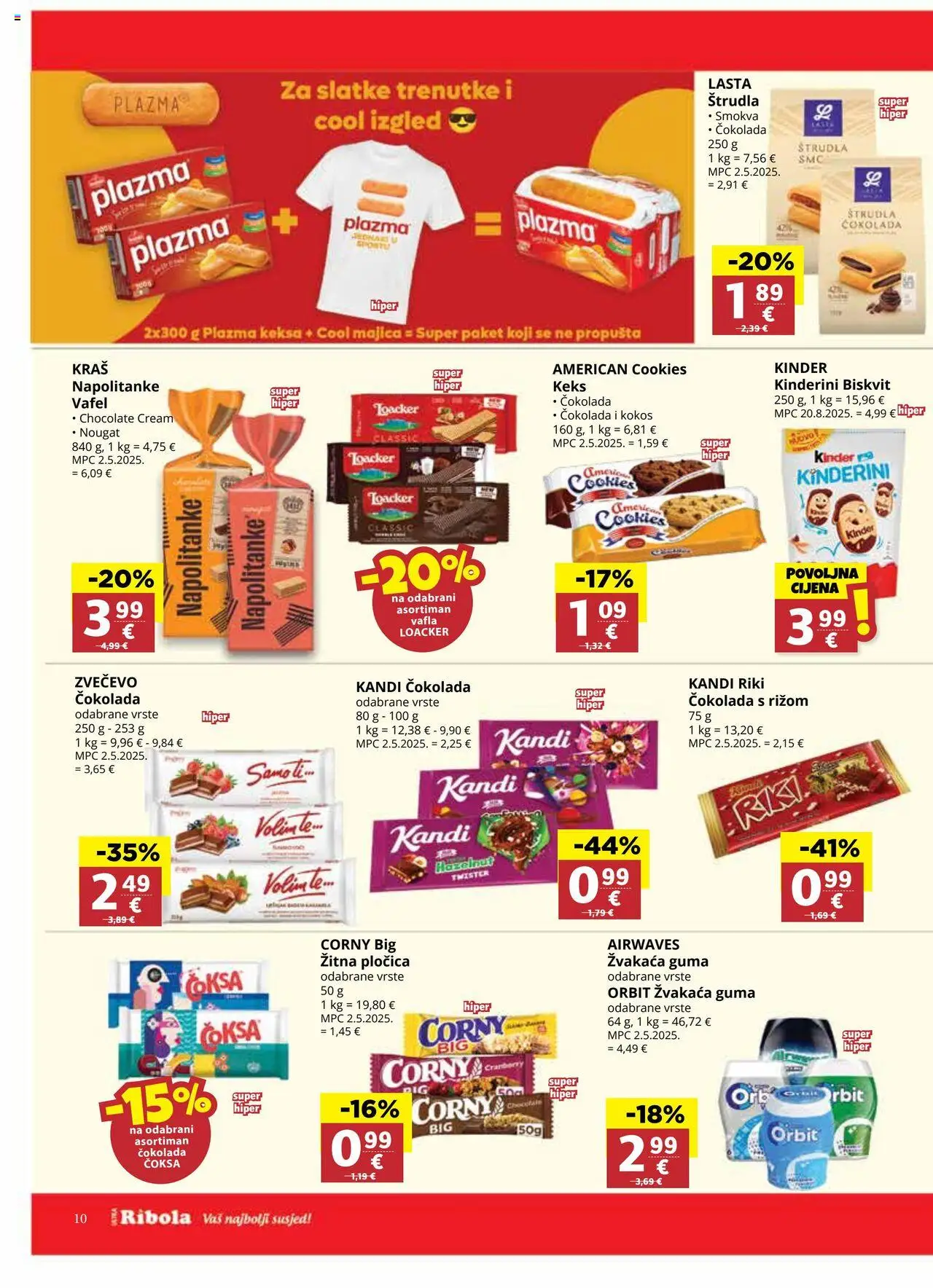 Ultra Gros katalog | vrijedi od 17.09.2025 | Stranica: 10 | Proizvodi: Čokolada, Keks, Majica, Napolitanke