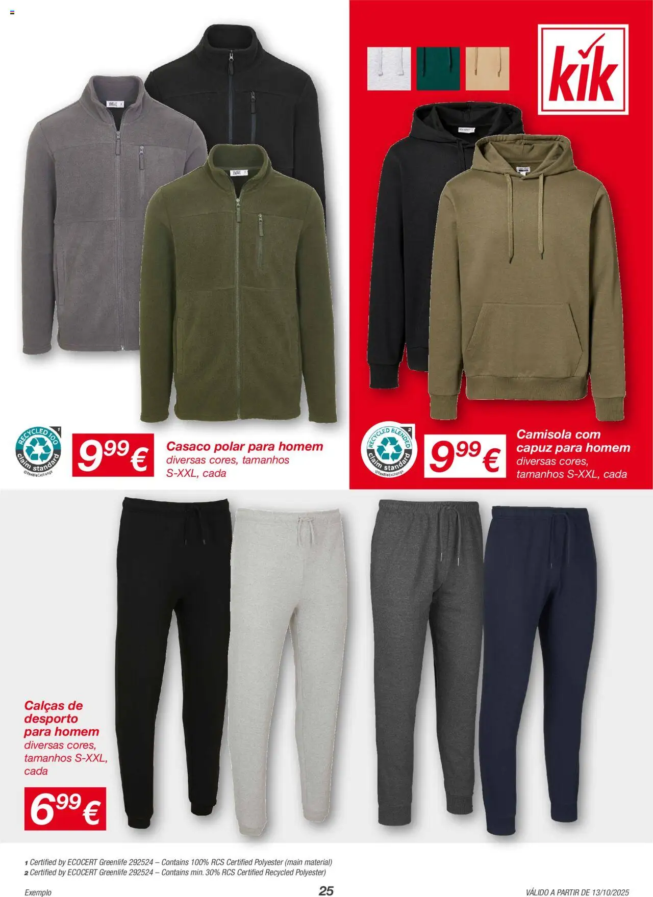 KIK folheto │ válido de 20.10.2025 | Página: 25 | Produtos: Casaco, Calças, Camisola, Capuz