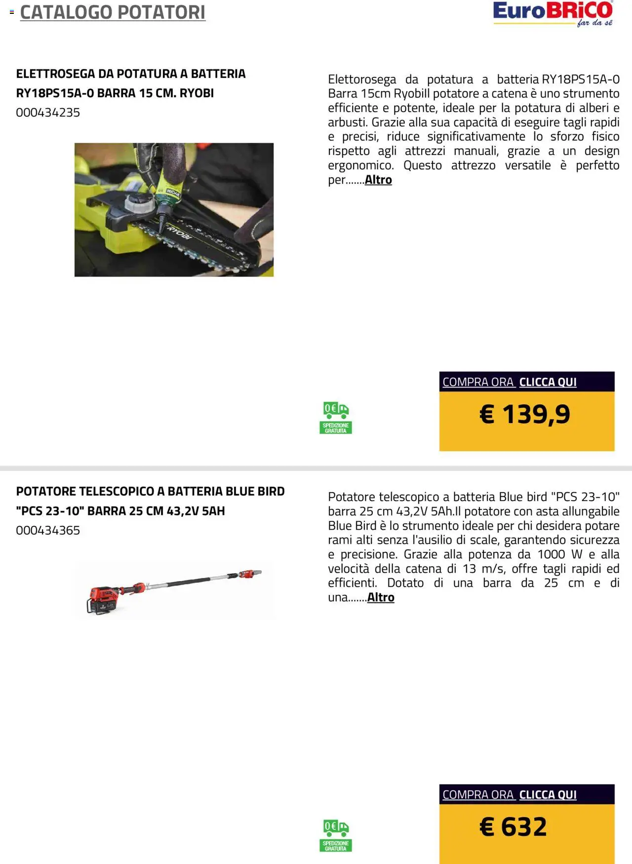 Volantino Eurobrico del 23.07.2025 | Pagina: 33 | Prodotti: Batteria