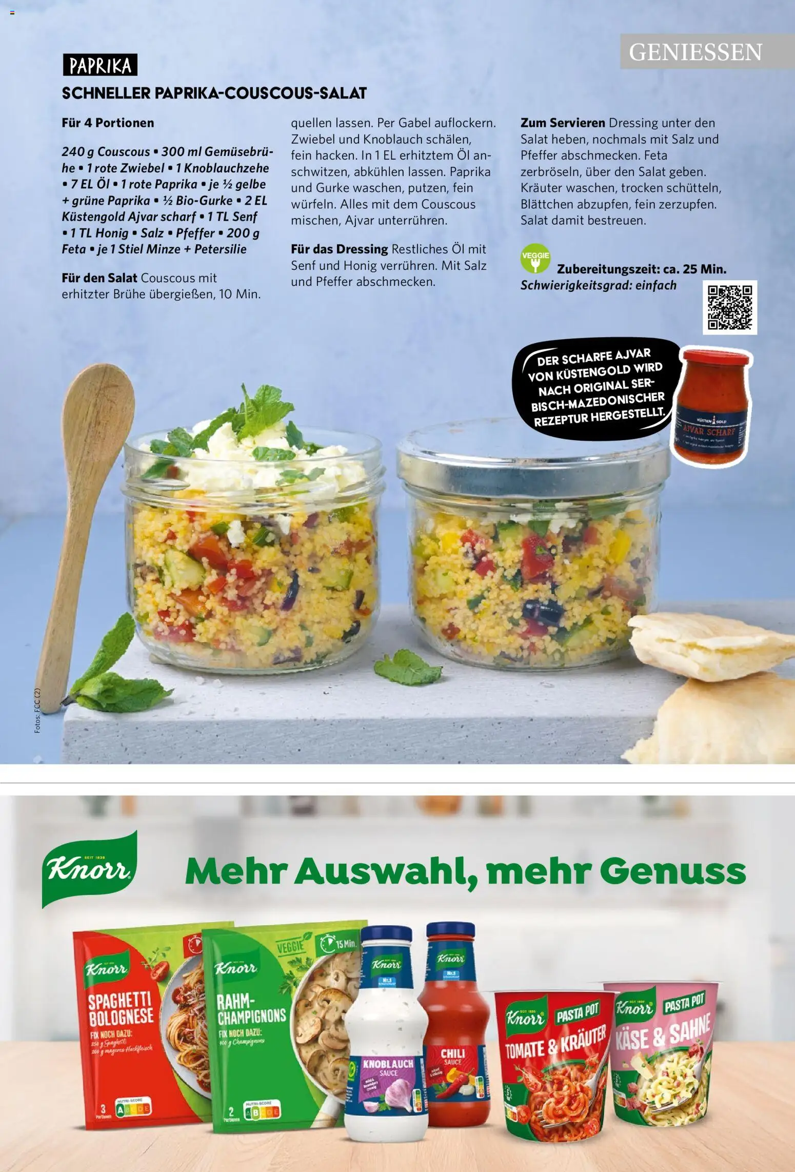 Famila Nordwest myTime April 2026 – gültig ab 01.04.2026 | Seite: 35 | Produkte: Käse, Knorr, Paprika, Pasta