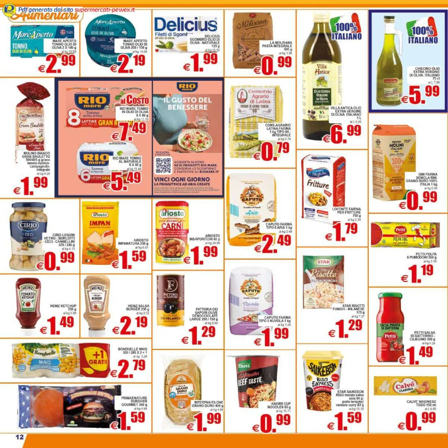 Volantino Pewex del 17.04.2026 | Pagina: 12 | Prodotti: Friggitrice ad aria, Manzo, Sgombro, Olio di Oliva