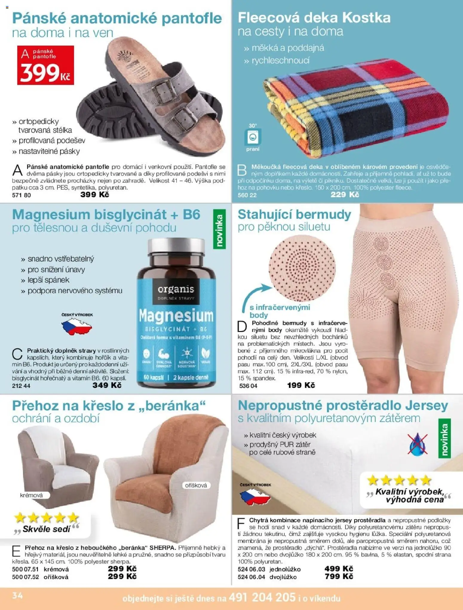 Decodoma katalog od 16.02.2026 | Strana: 34 | Produkty: Hořčík, Pantofle, Prostěradlo, Body
