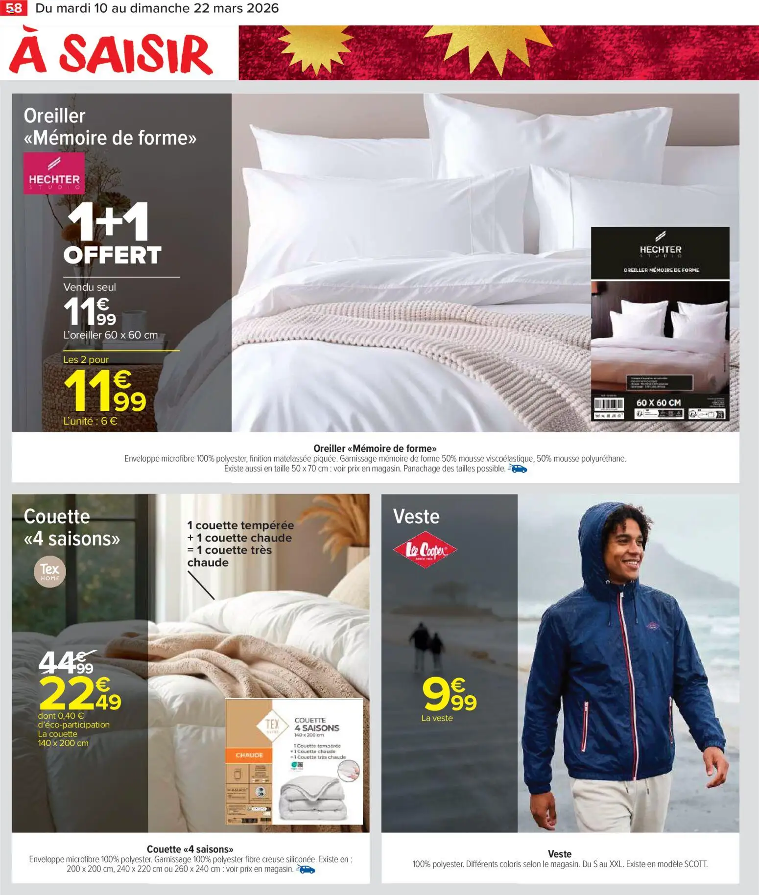 {H1} | Page: 60 | Produits: Mousse, Oreiller, La couette, Couette