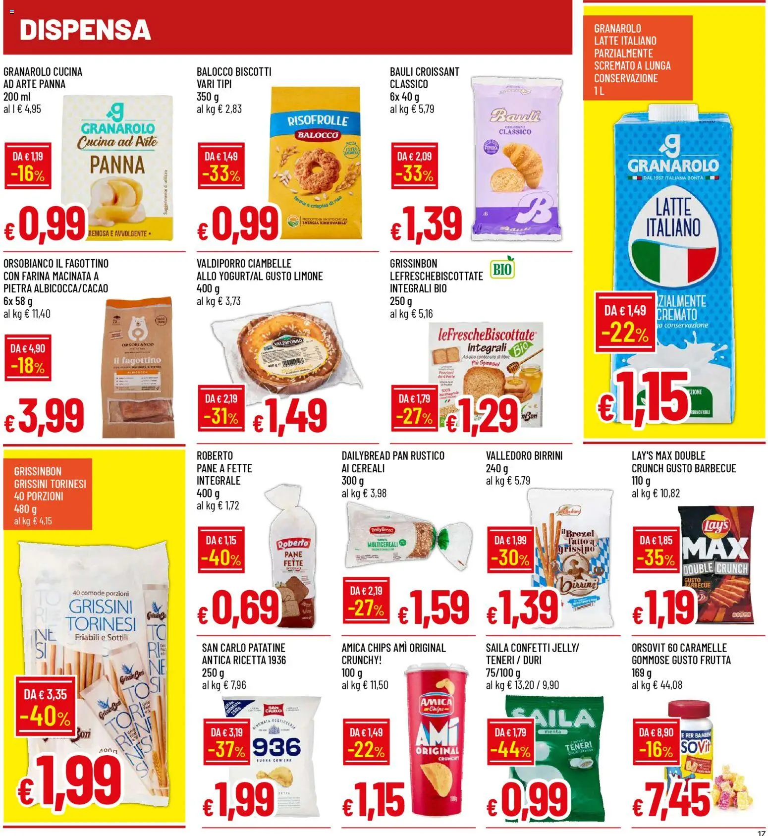 Volantino Famila del 13.11.2025 | Pagina: 17 | Prodotti: Ciambelle, Pane, Riso, Caramelle
