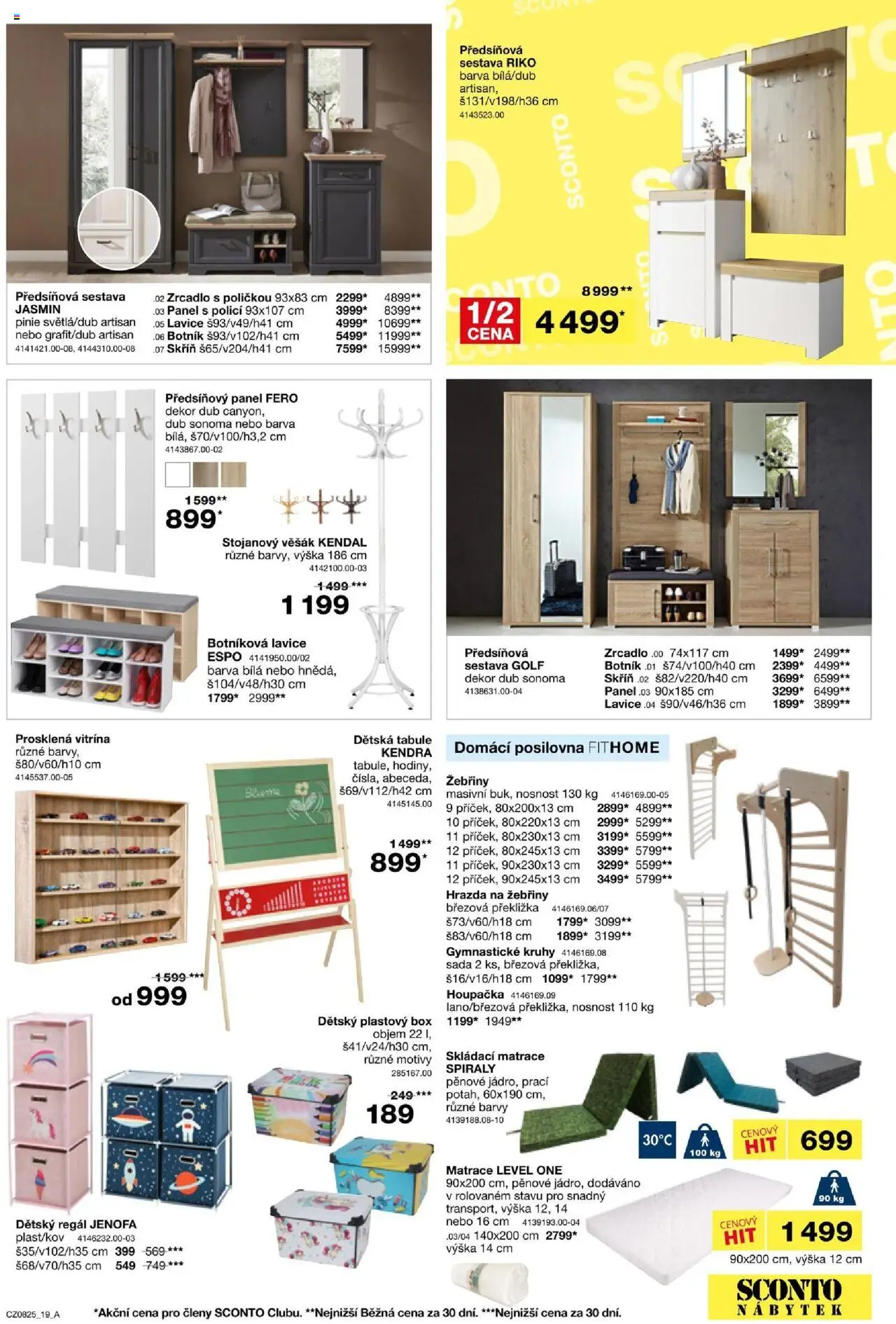 Sconto nábytek leták od 18.06.2025 | Strana: 19 | Produkty: Plastový box, Skládací matrace, Dětský regál, Barvy