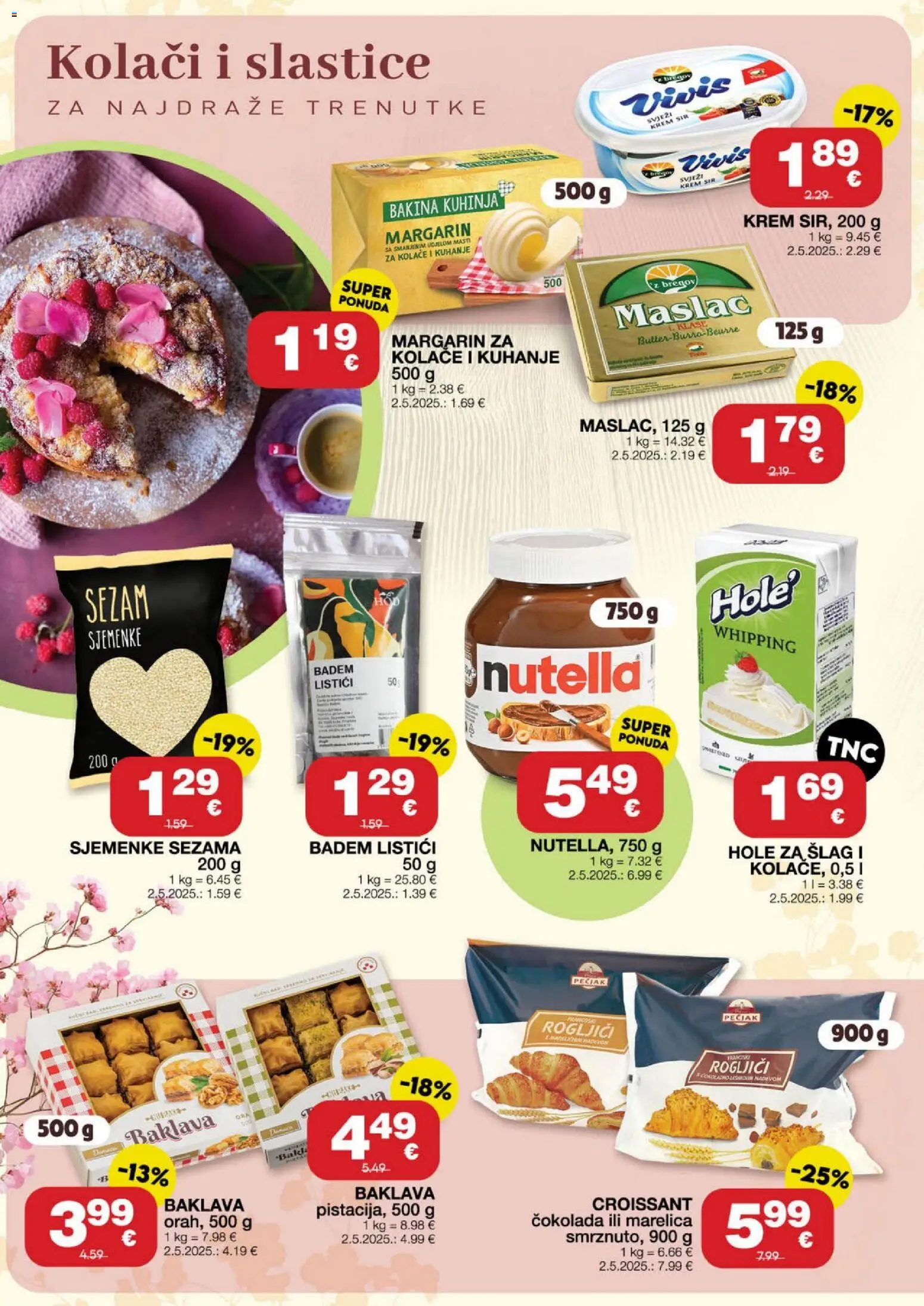 Stanić Diskont katalog | vrijedi od 01.04.2026 | Stranica: 6 | Proizvodi: Čokolada, Badem, Šlag, Kuhinja