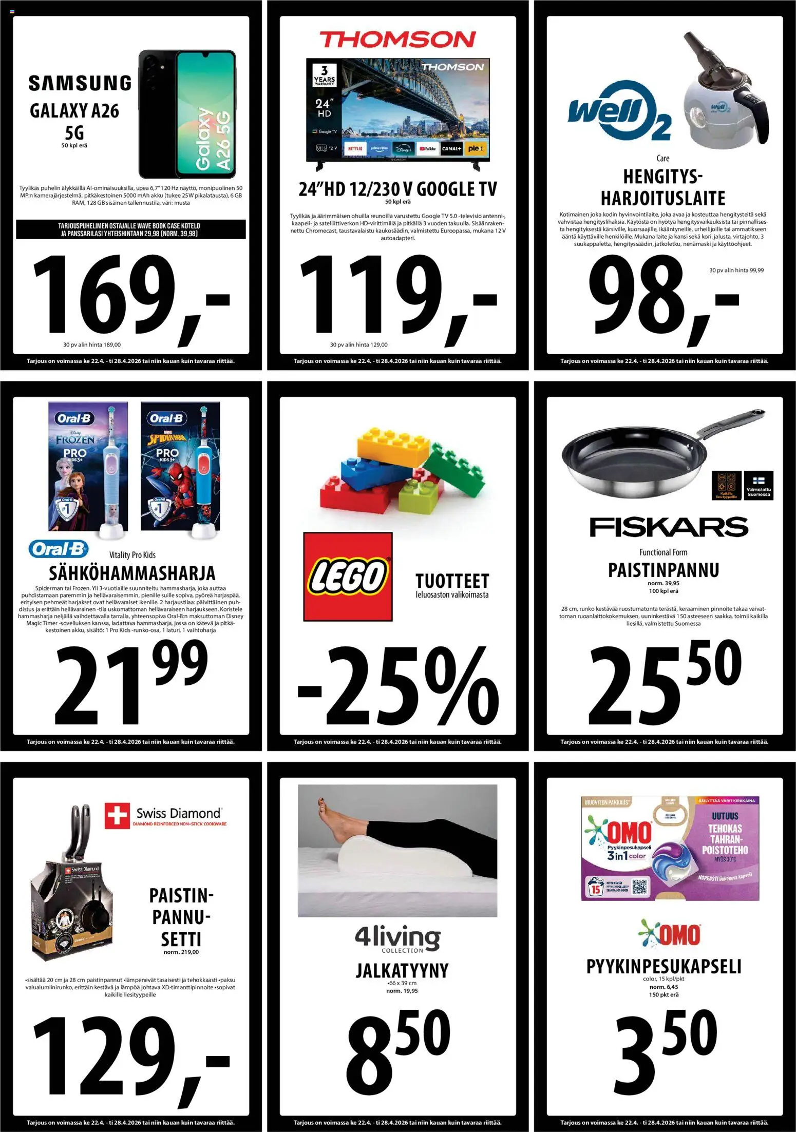 Tuuri tarjoukset – voimassa 22.04.2026 alkaen | Sivu: 10 | Tuotteet: Kansi, Hammasharja, Puhelin, TV