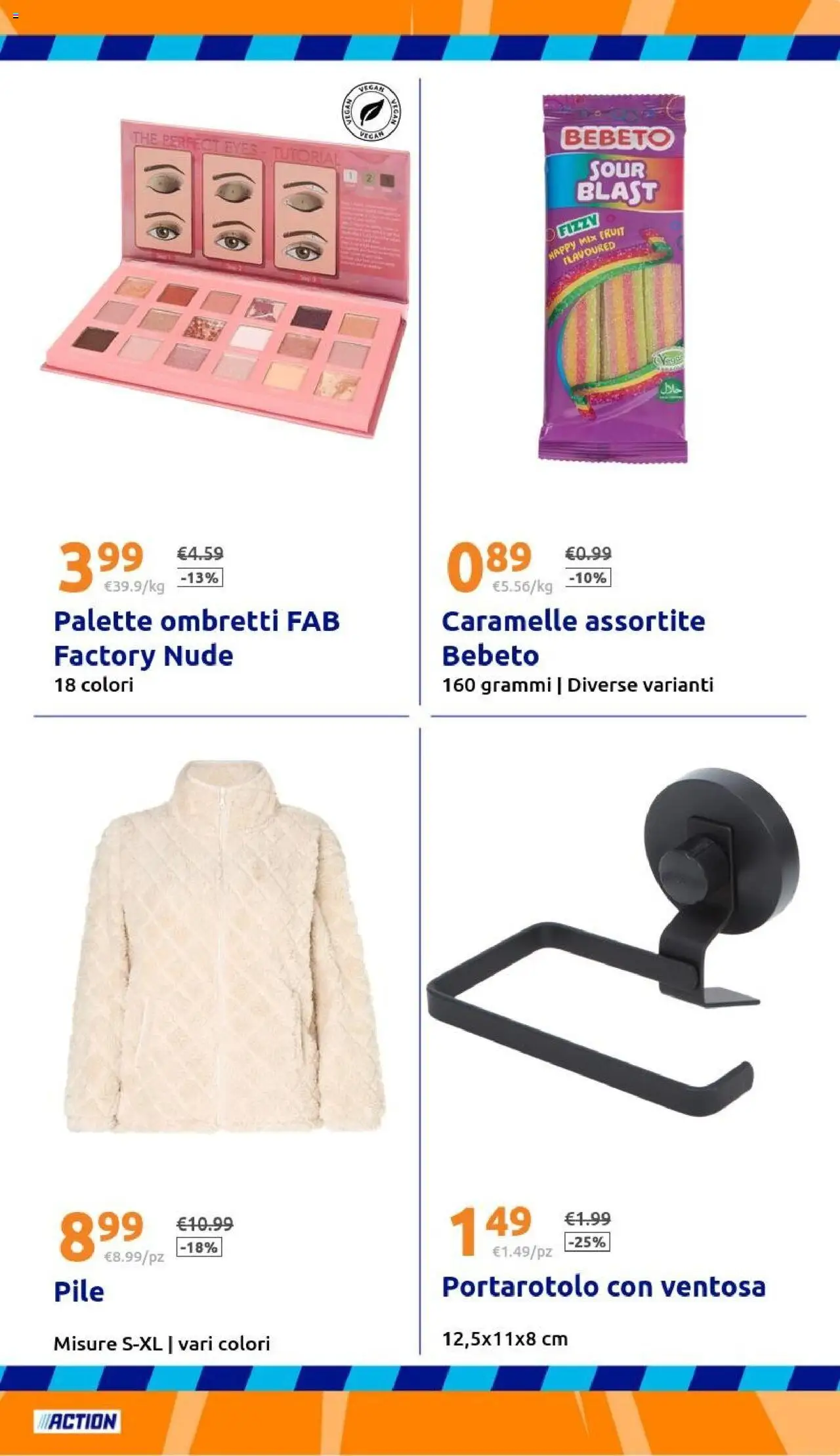 Volantino Action del 01.10.2025 | Pagina: 29 | Prodotti: Pile, Caramelle, The, Portarotolo