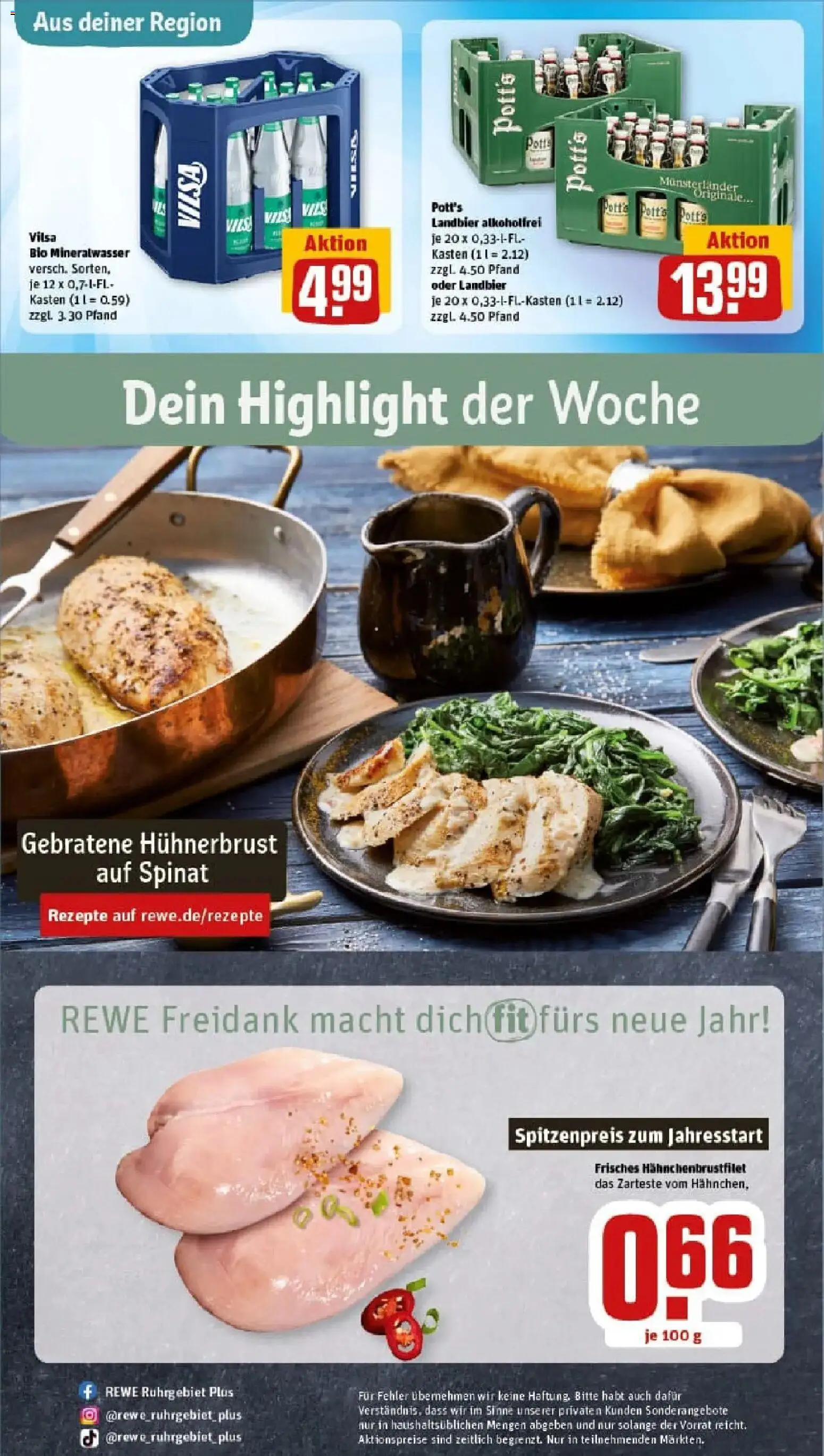 Rewe prospekt Dortmund	 – gültig ab 11.01.2026 | Seite: 31 | Produkte: Hahnchen, Mineralwasser