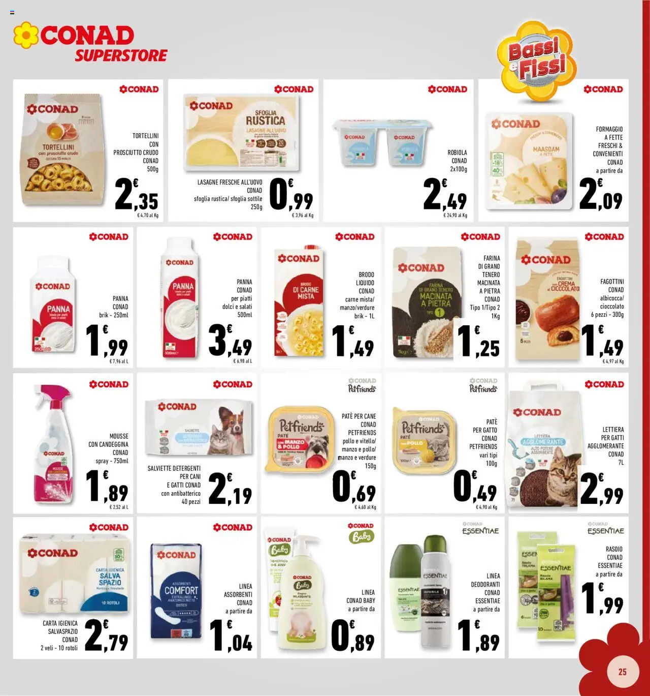 Volantino Conad del 22.10.2025 | Pagina: 25 | Prodotti: Prosciutto Crudo, Rasoio, Panna, Verdure