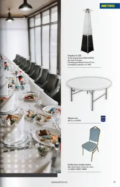 Metro Horeca - pregled Metro kataloga - važi od 01.12.2025 | Strana: 31 | Proizvode: Sto, Stolica, Grejalica