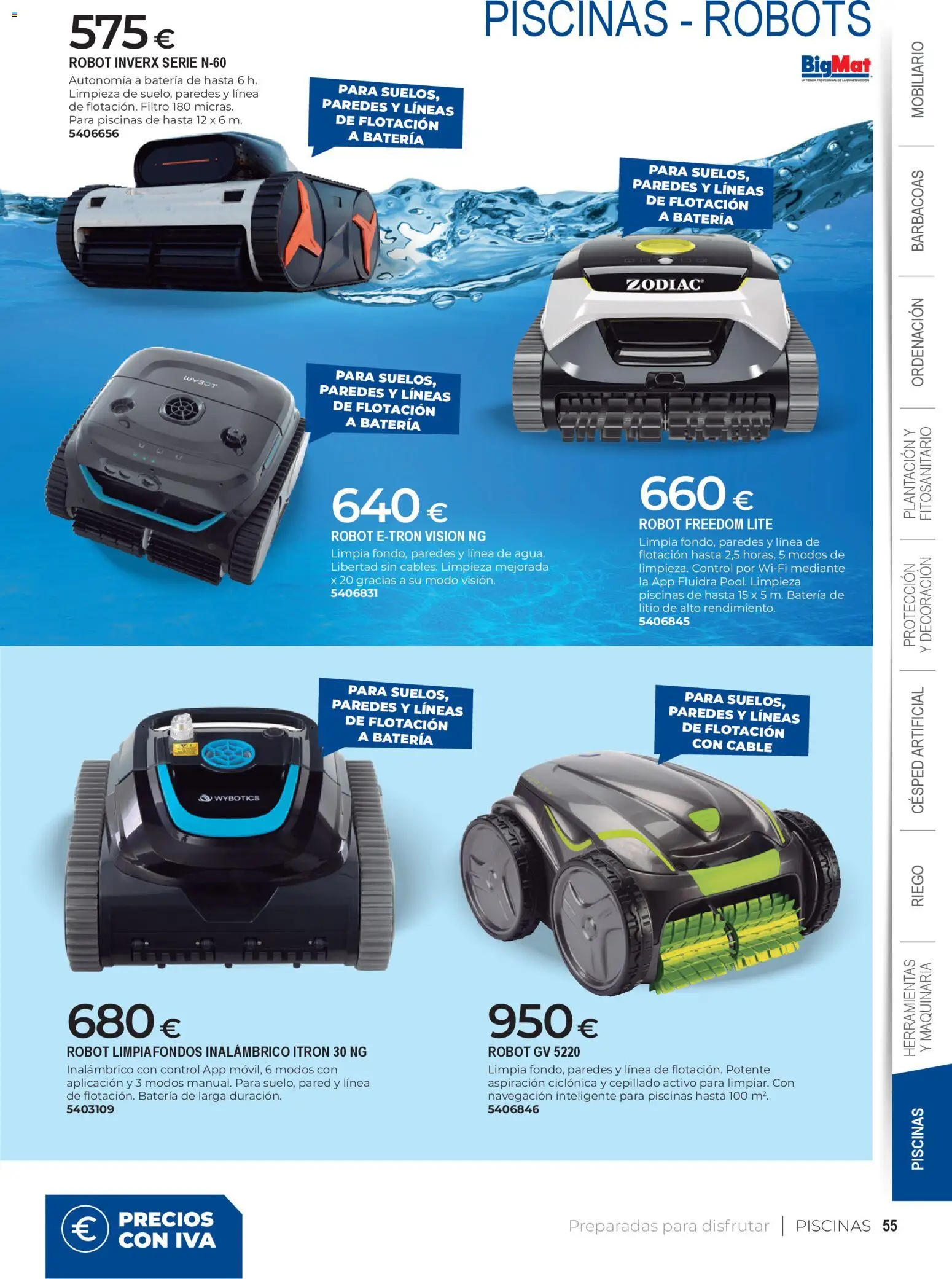 BigMat - Jardin y Piscinas 2026 │ válido desde el 23.03.2026 | Página: 55 | Productos: Cable, Robot, Navegación, Batería