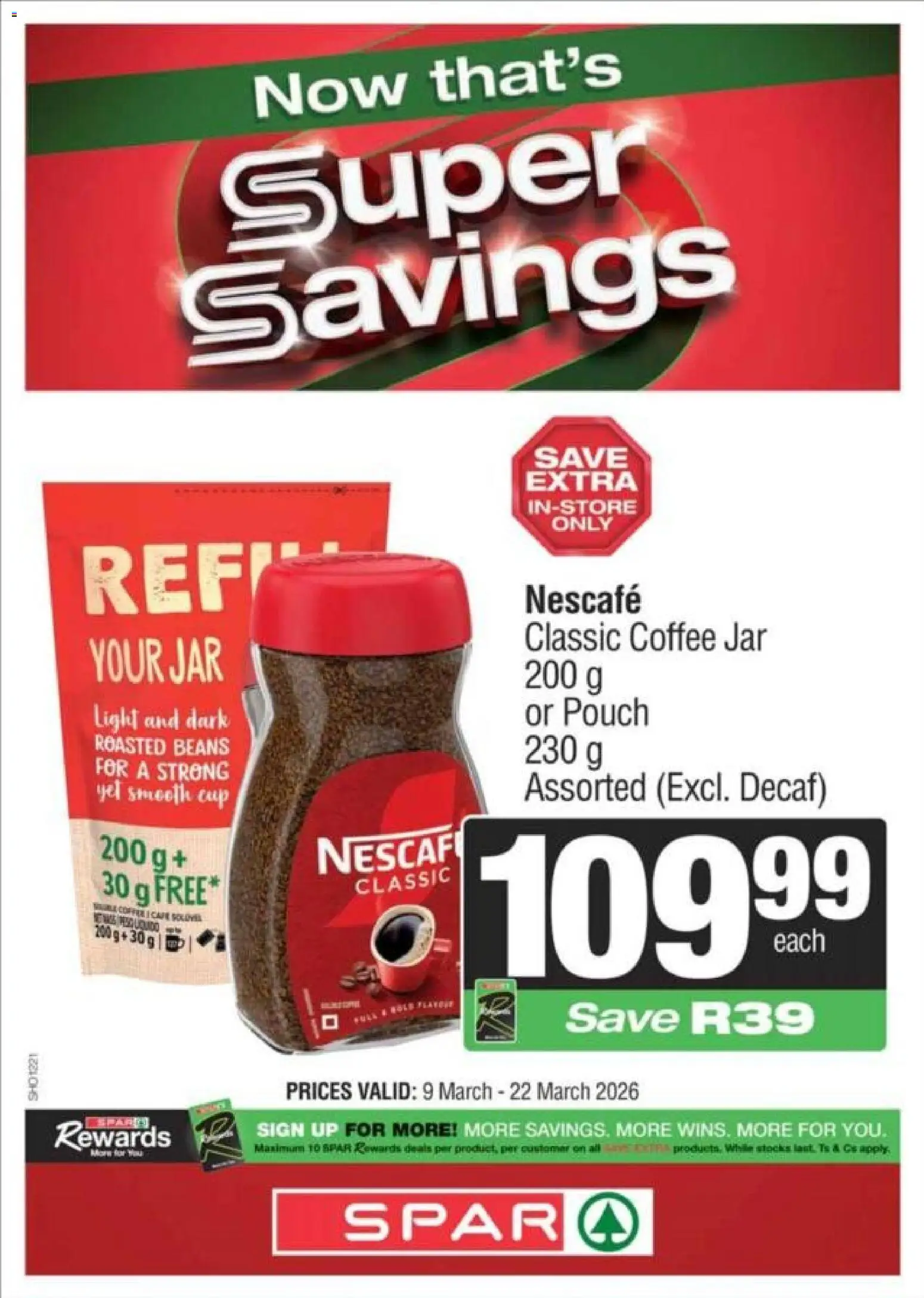 New Superspar catalogue – valid from 09.03.2026 | Page: 12 | Products: Beans, Light, Coffee