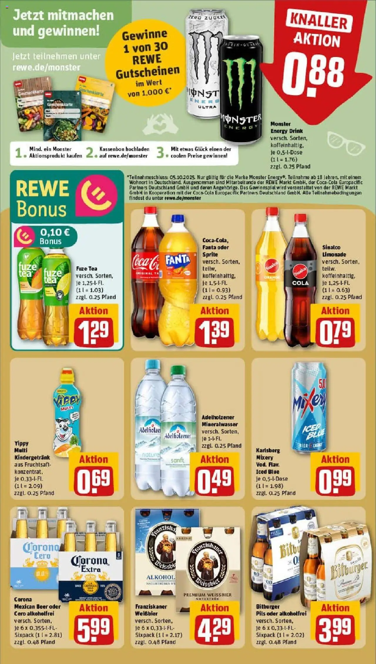 Rewe prospekt Frankfurt / Westend-Nord	 – gültig ab 21.09.2025 | Seite: 14 | Produkte: Franziskaner, Mixer, Adelholzener, Limonade