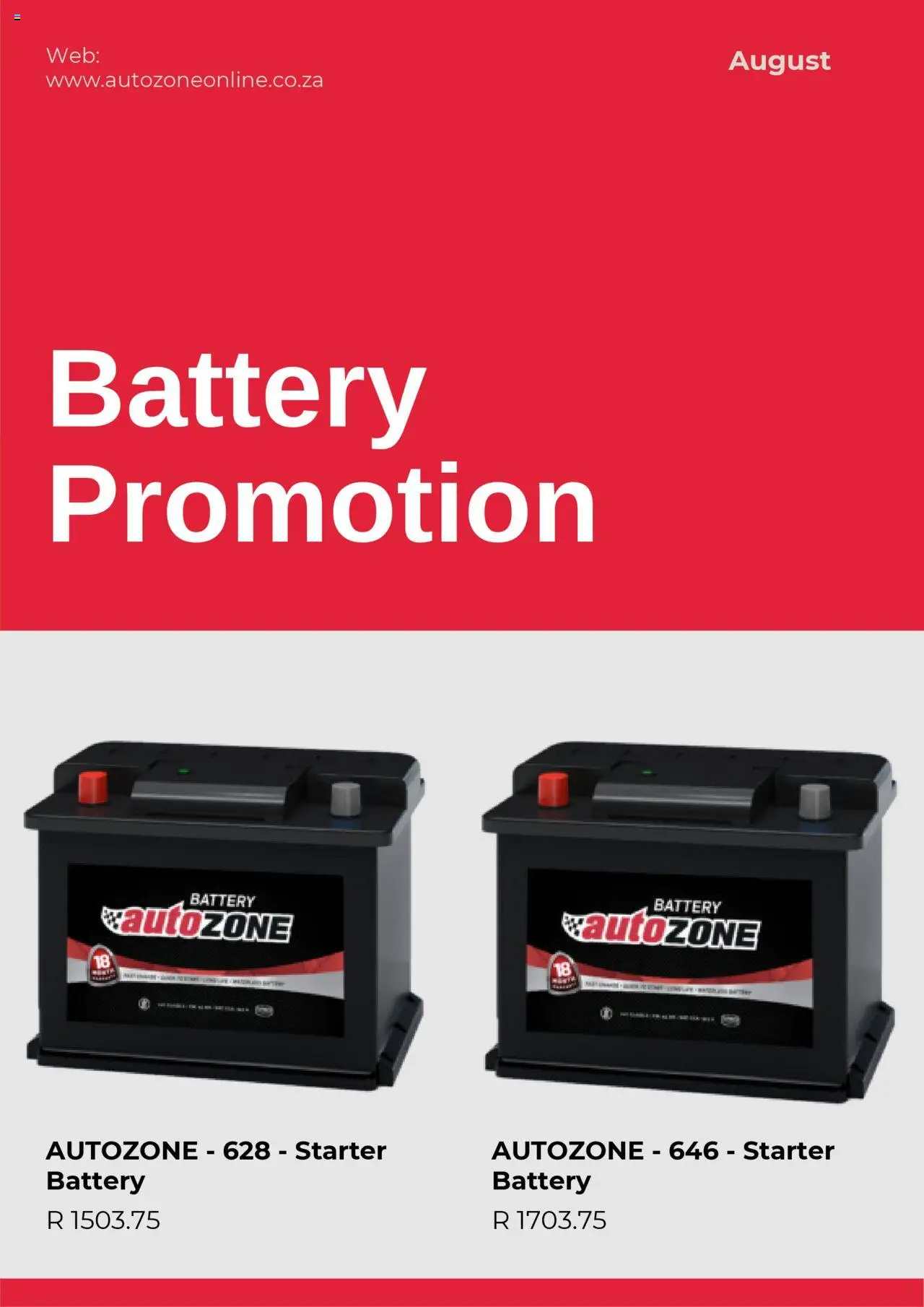AutoZone Specials │ valid from 05.08.2025 | Page: 4 | Products: Battery