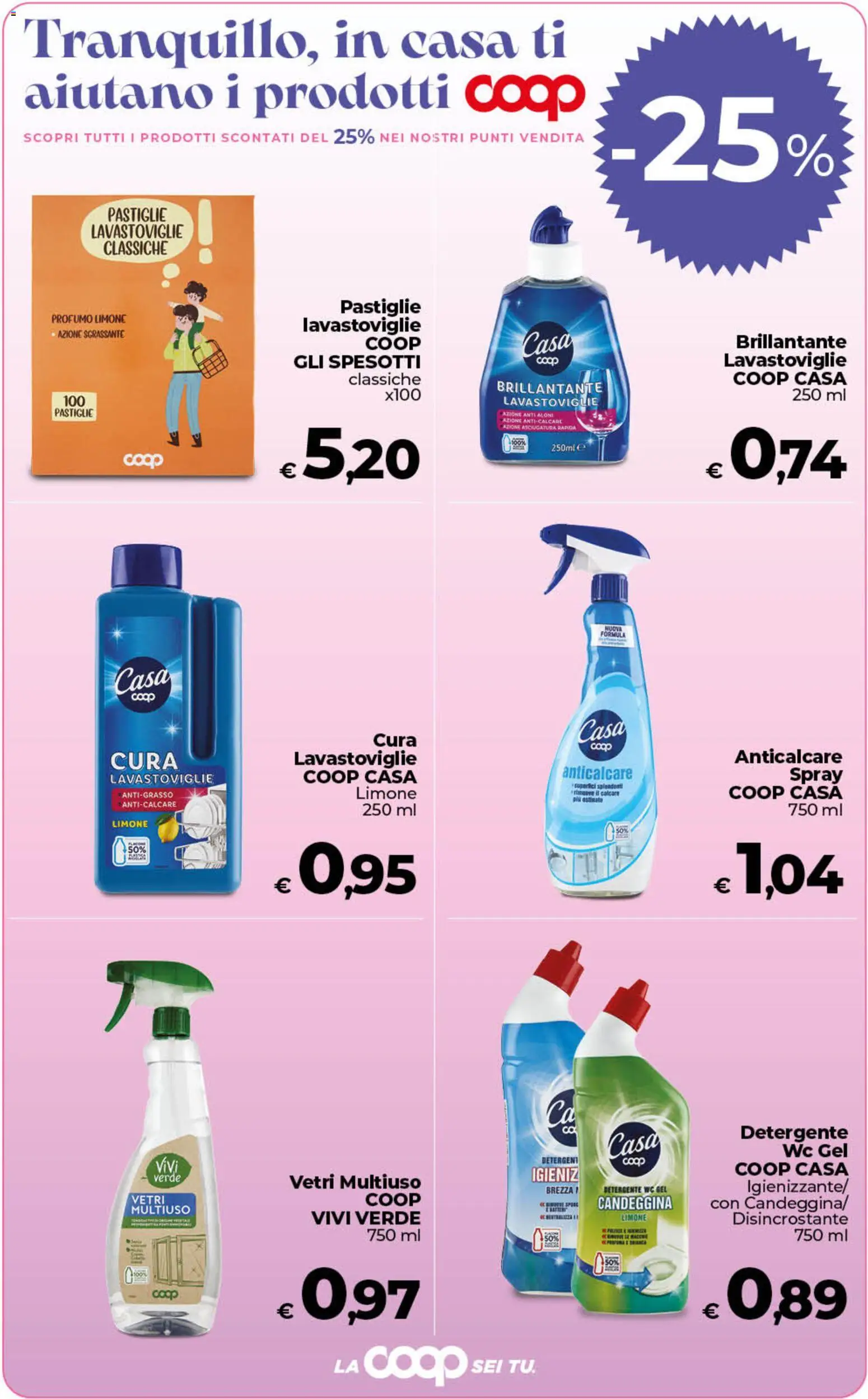 Volantino Ipercoop del 07.04.2026 | Pagina: 11 | Prodotti: Detergente, Anticalcare, Lavastoviglie, WC