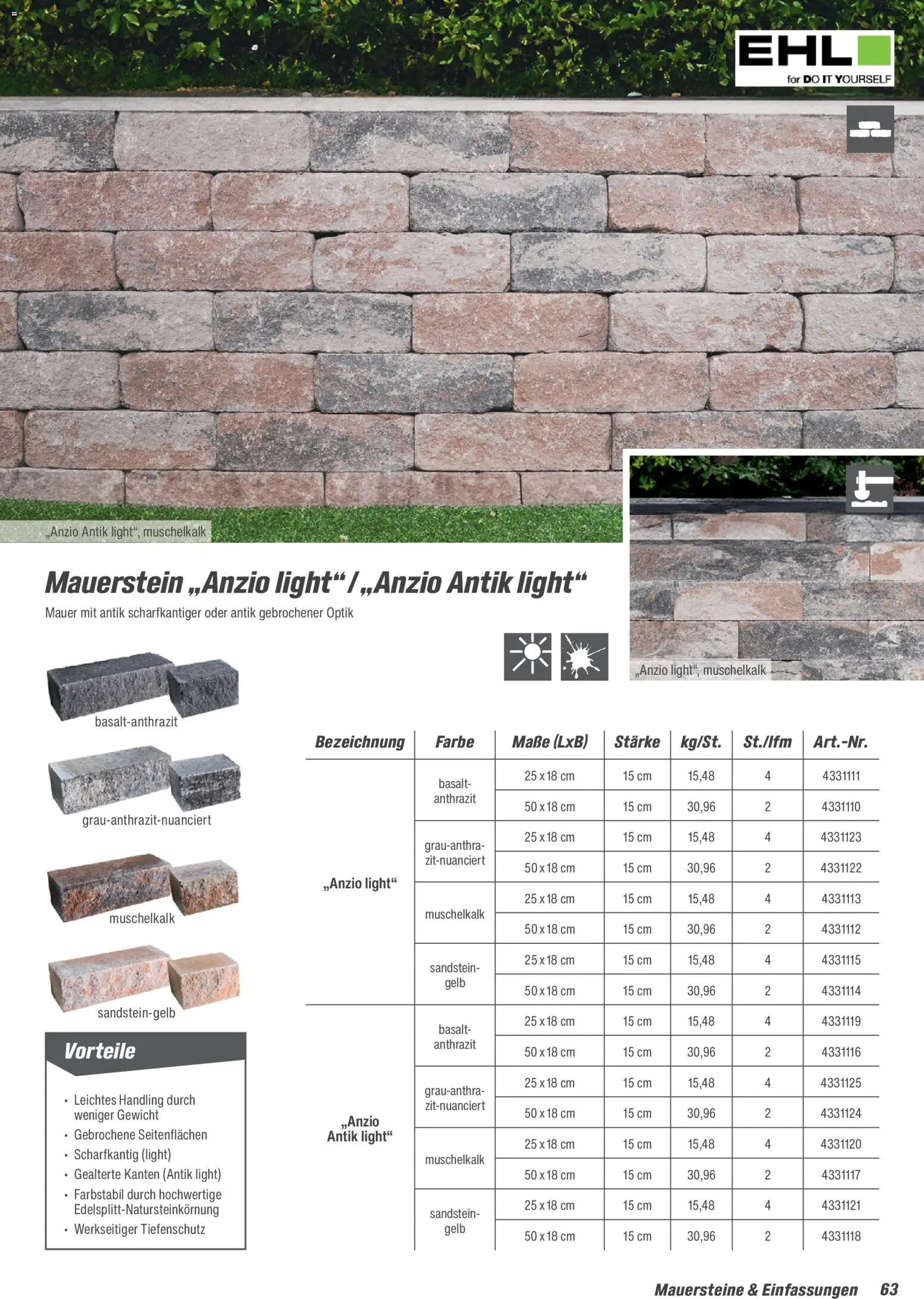 Toom Baumarkt Gartenbaustoffe 2026 – gültig ab 20.02.2026 | Seite: 63 | Produkte: Gewicht