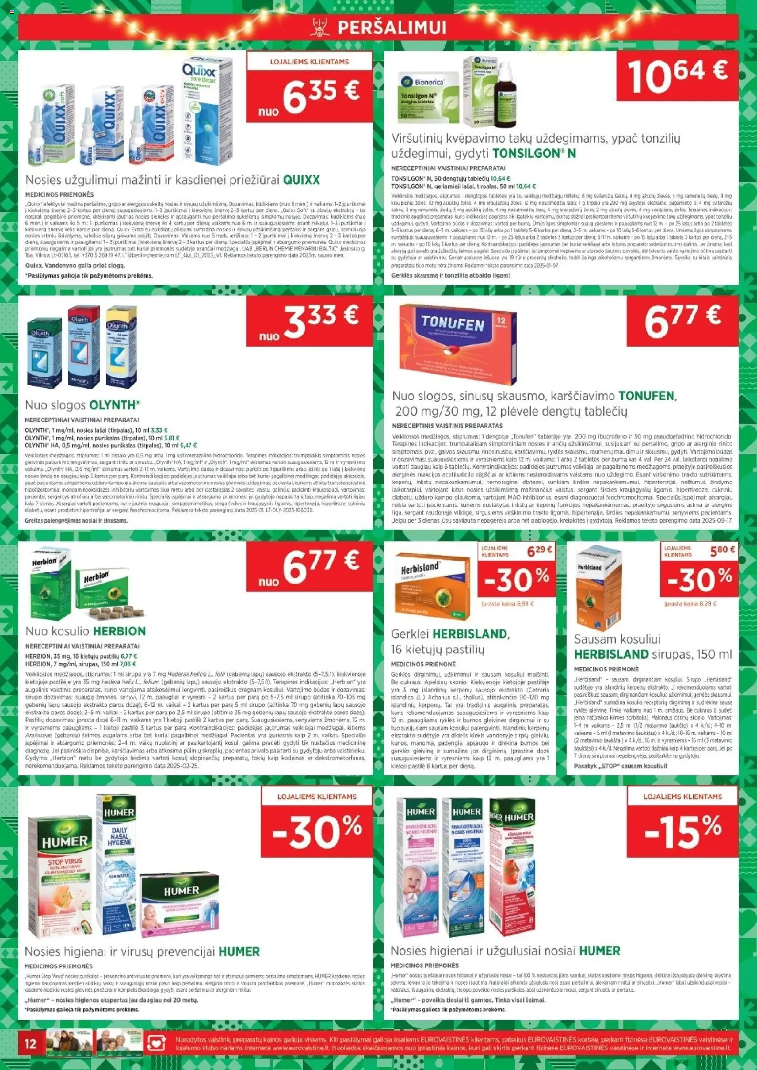 EUROVAISTINĖ akcijos nuo 01.12.2025 | Puslapis: 12