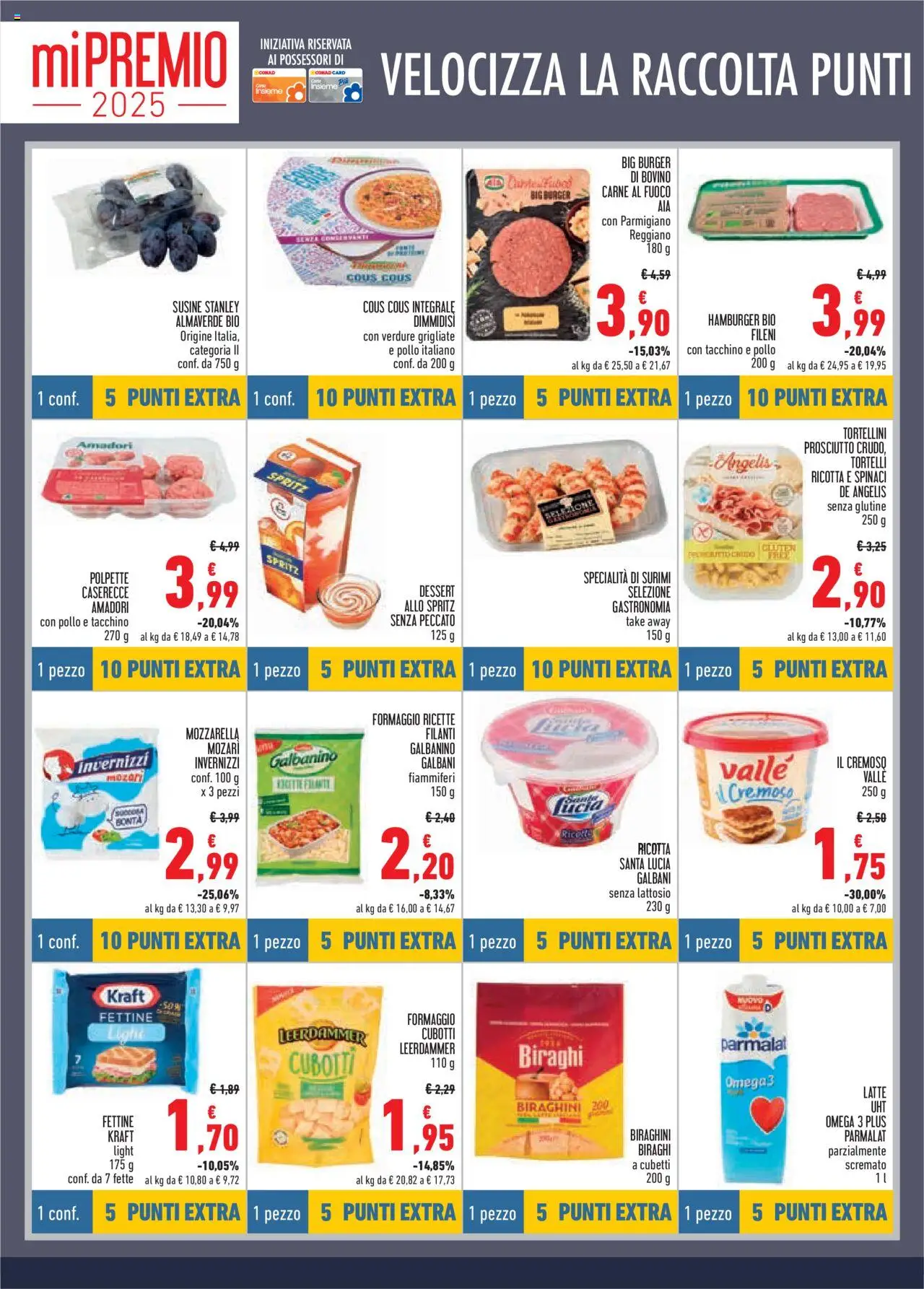 Volantino Conad del 14.08.2025 | Pagina: 4 | Prodotti: Verdure, Formaggio, Prosciutto, Polpette