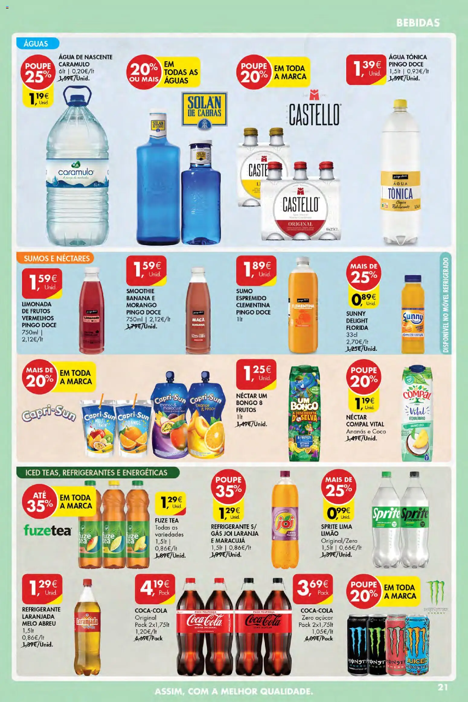 Pingo Doce Poupe Esta Semana Açores │ válido de 23.10.2025 | Página: 21 | Produtos: Refrigerante, Banana, Sumo, Açúcar
