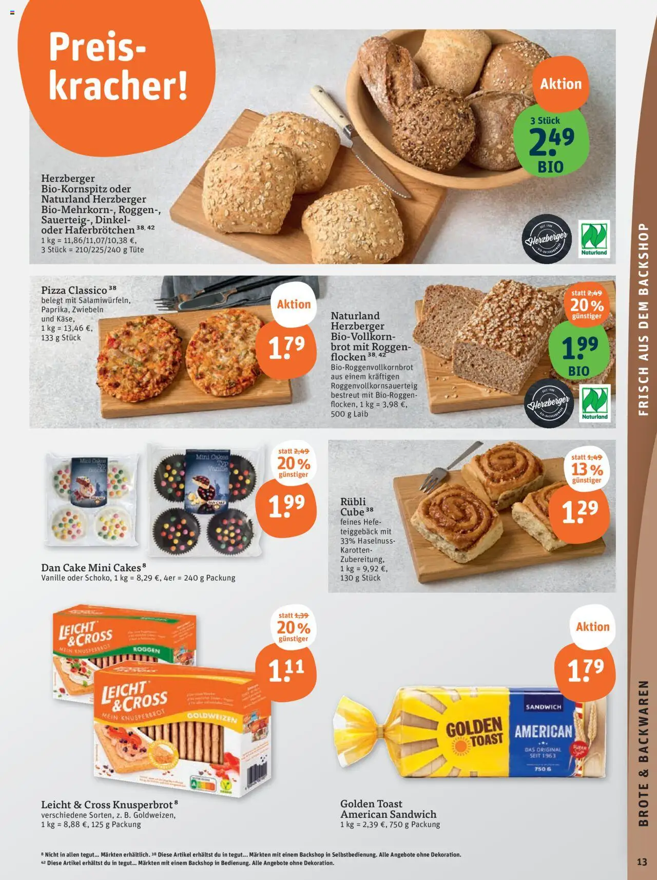 Tegut - Baden-Württemberg - gültig ab dem 28.07.2025 | Seite: 15 | Produkte: Zwiebeln, Brot, Pizza, Flocken