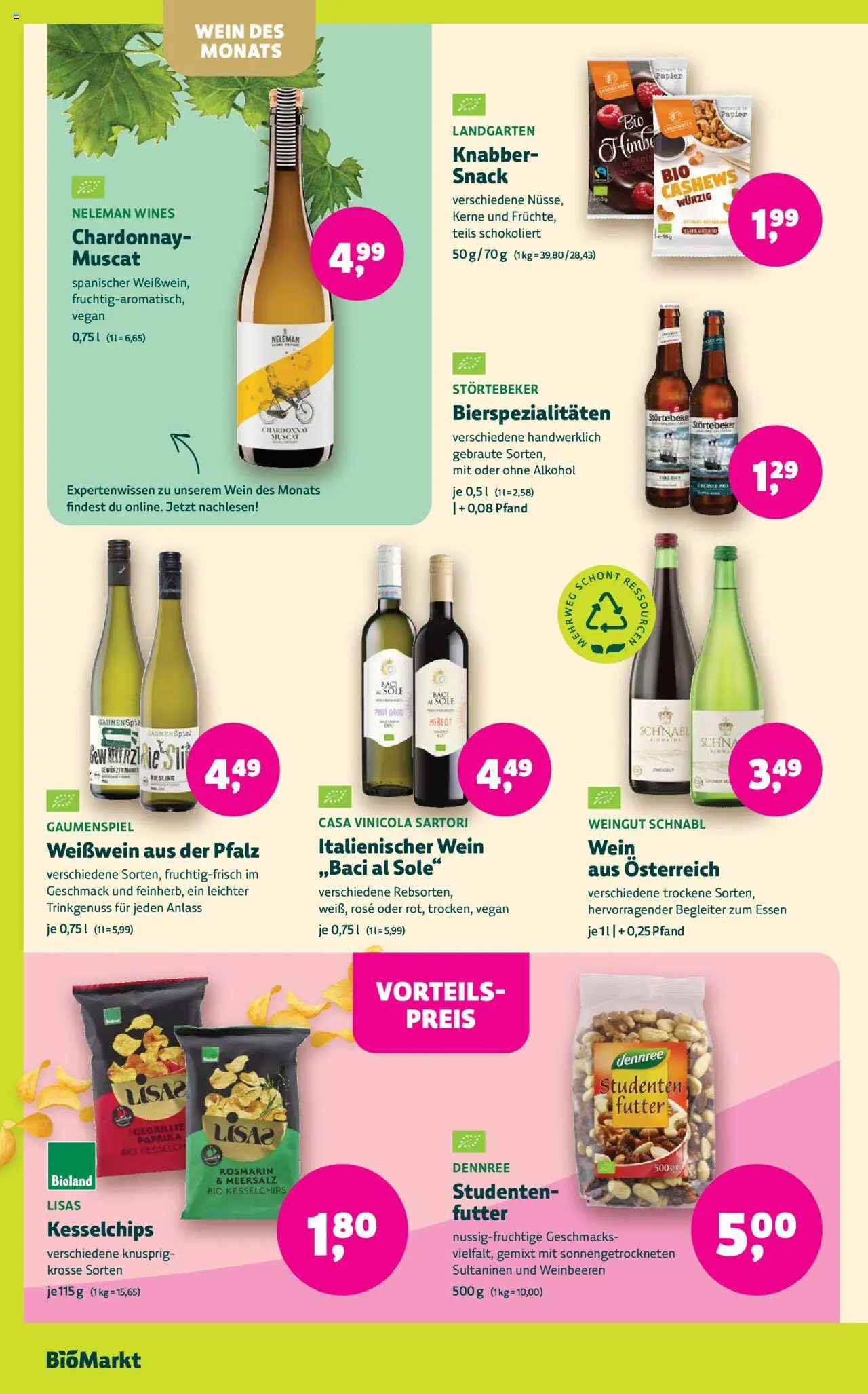 BioMarkt Prospekt - gültig ab dem 30.07.2025 | Seite: 10 | Produkte: Weißwein, Merlot, Paprika, Wein