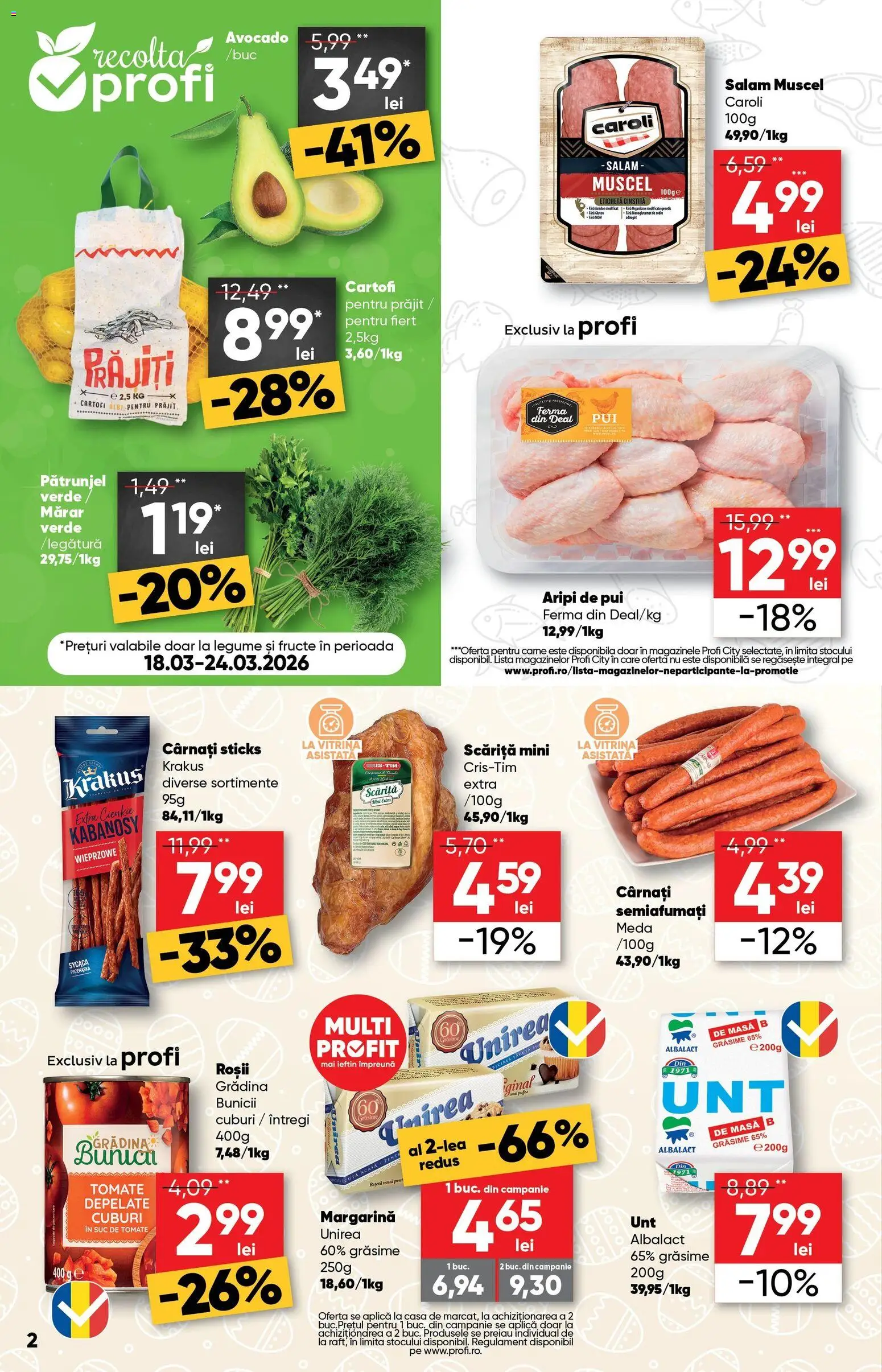 Noul catalog Profi – valabil de la 18.03.2026 | Pagină: 2 | Produse: Mărar, Suc, Legume, Fructe