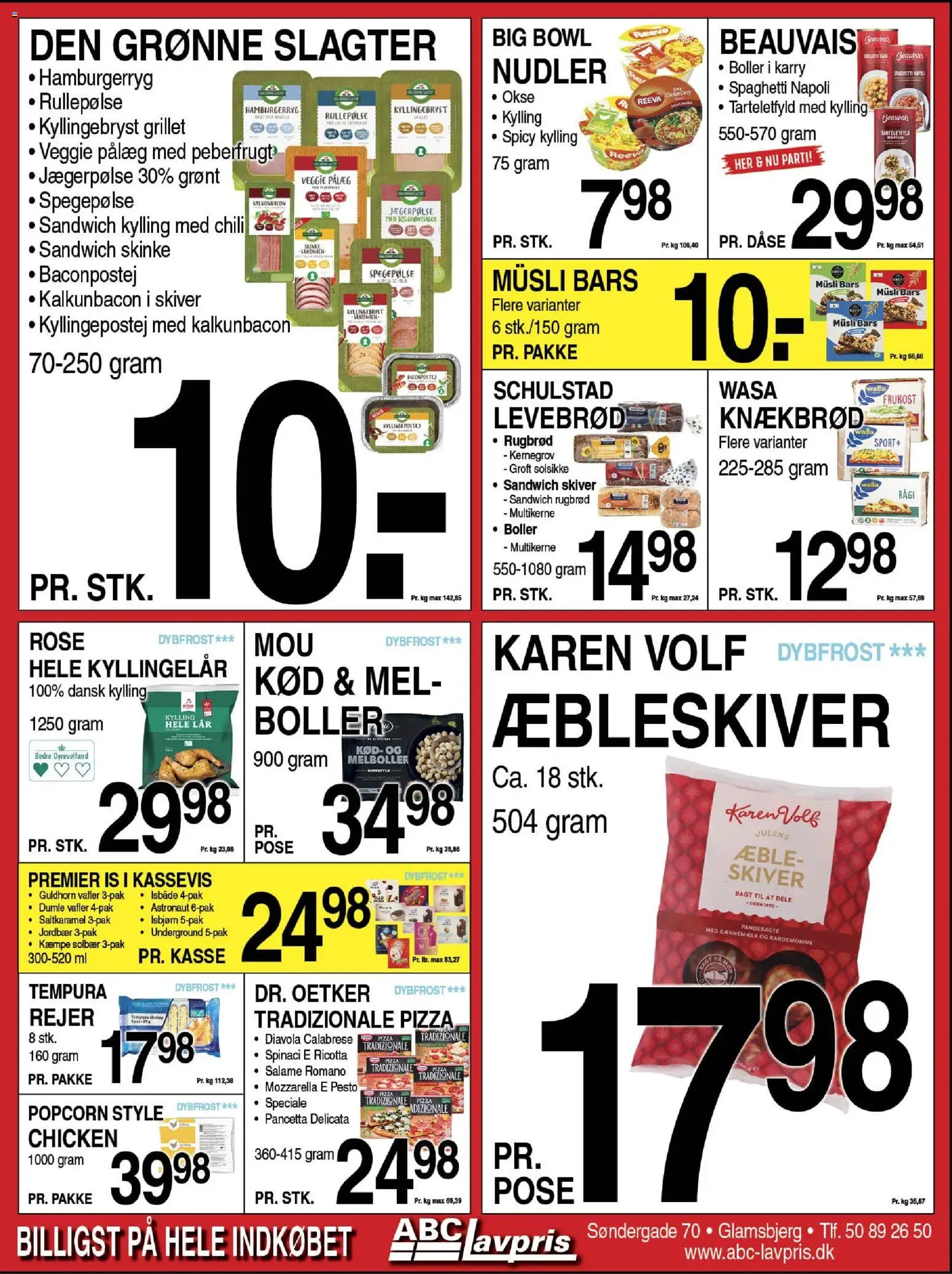 Abc Lavpris tilbudsavis – gyldig fra 29.10.2025 | Side: 4 | Produkter: Mel, Spegepølse, Solbær, Mozzarella