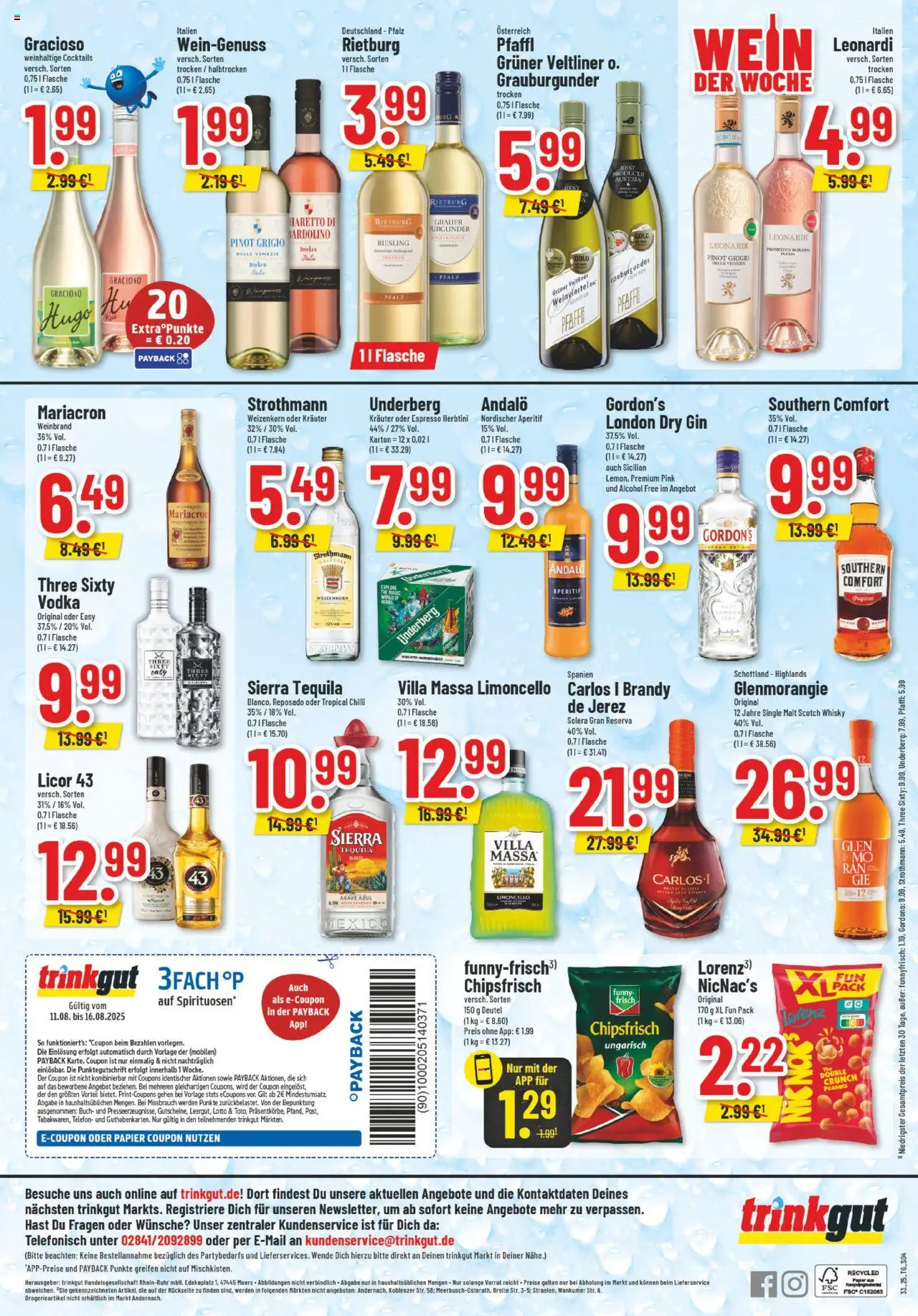 Trinkgut Prospekt - gültig ab dem 11.08.2025 | Seite: 6 | Produkte: Whisky, Mariacron, Wein, Gin