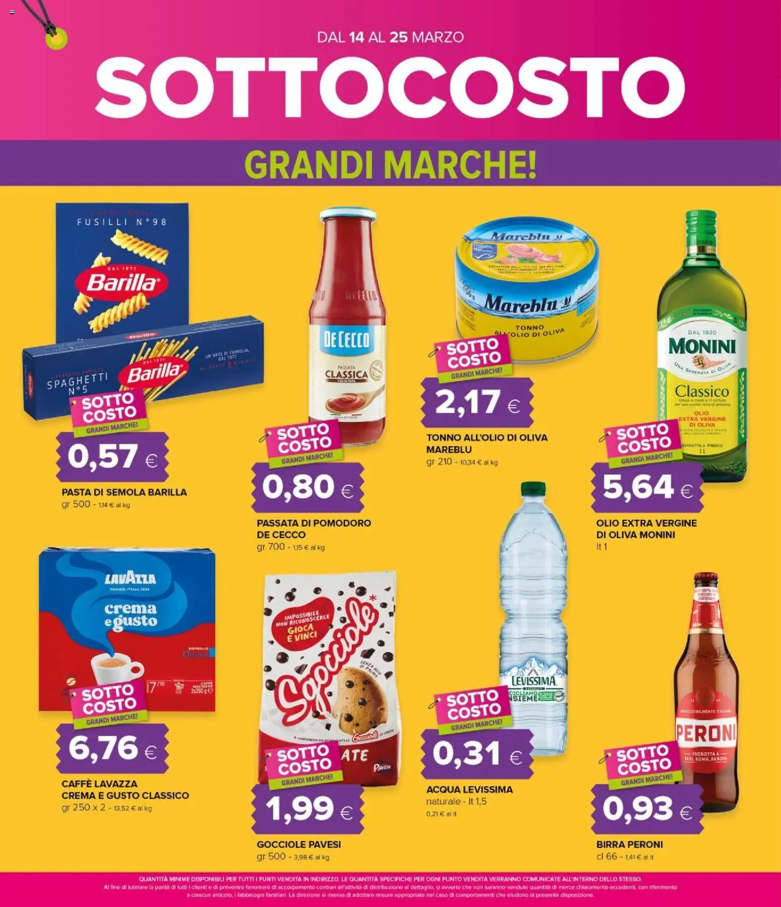 Volantino Tigre del 14.03.2026 | Pagina: 2 | Prodotti: Crema, Birra, Pasta, Passata di pomodoro