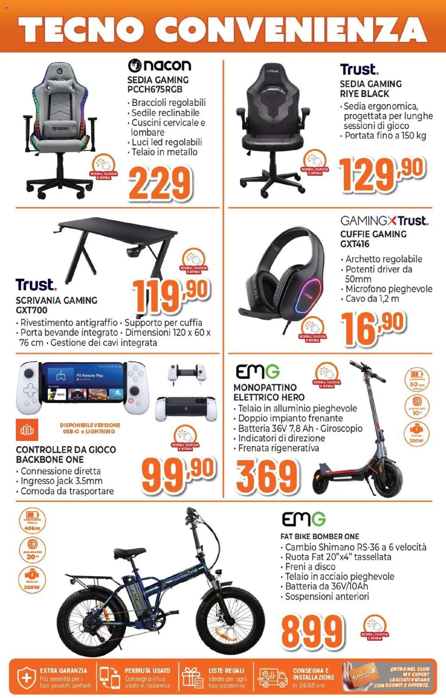 Volantino Expert del 26.03.2026 | Pagina: 7 | Prodotti: Monopattino, Alluminio, Sedia, Batteria