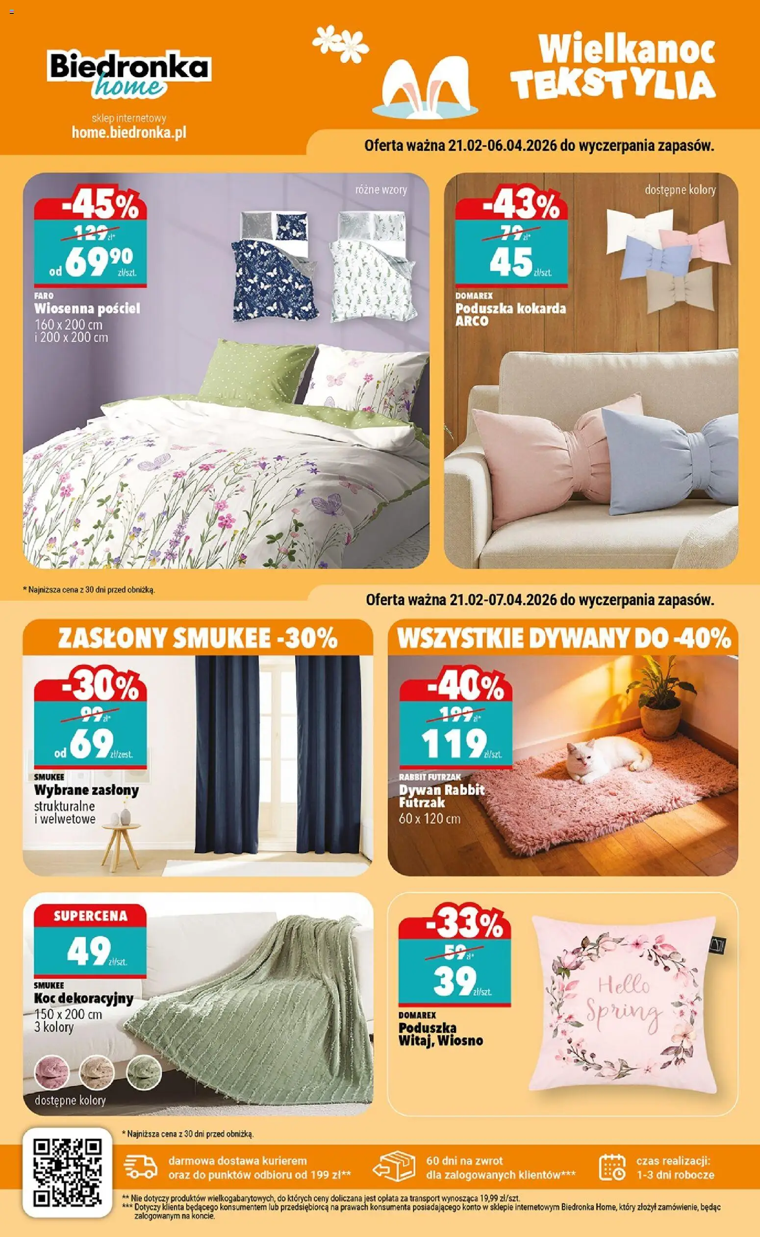 Biedronka gazetka - Home od 21.02.2026 | Strona: 2 | Produkty: Koc, Zasłony, Tekstylia, Dywany