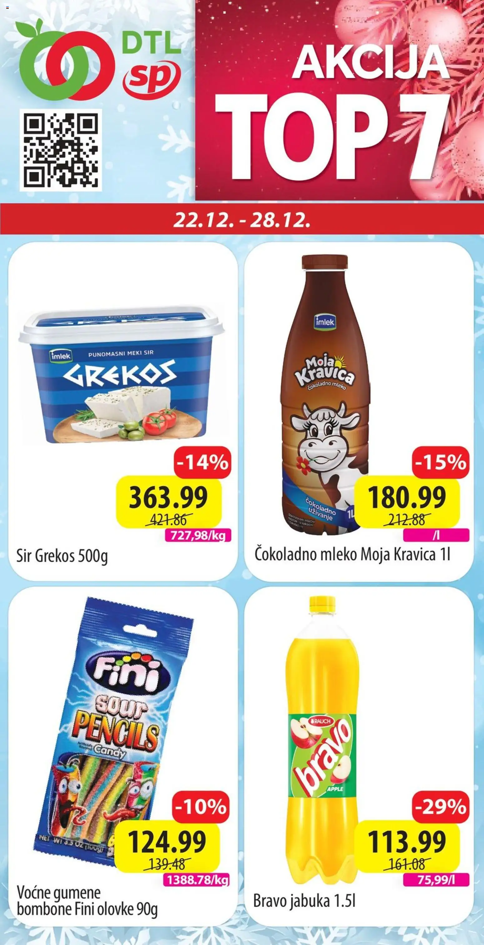 Senta Promet katalog - važi od 22.12.2025 | Strana: 1 | Proizvode: Bombone, Čokoladno mleko, Moja kravica, Sir