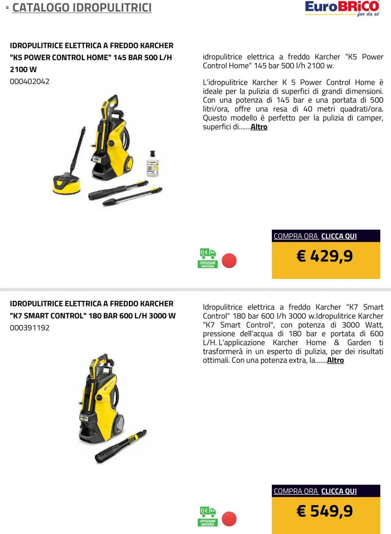 Volantino Eurobrico del 23.07.2025 | Pagina: 36 | Prodotti: Idropulitrice