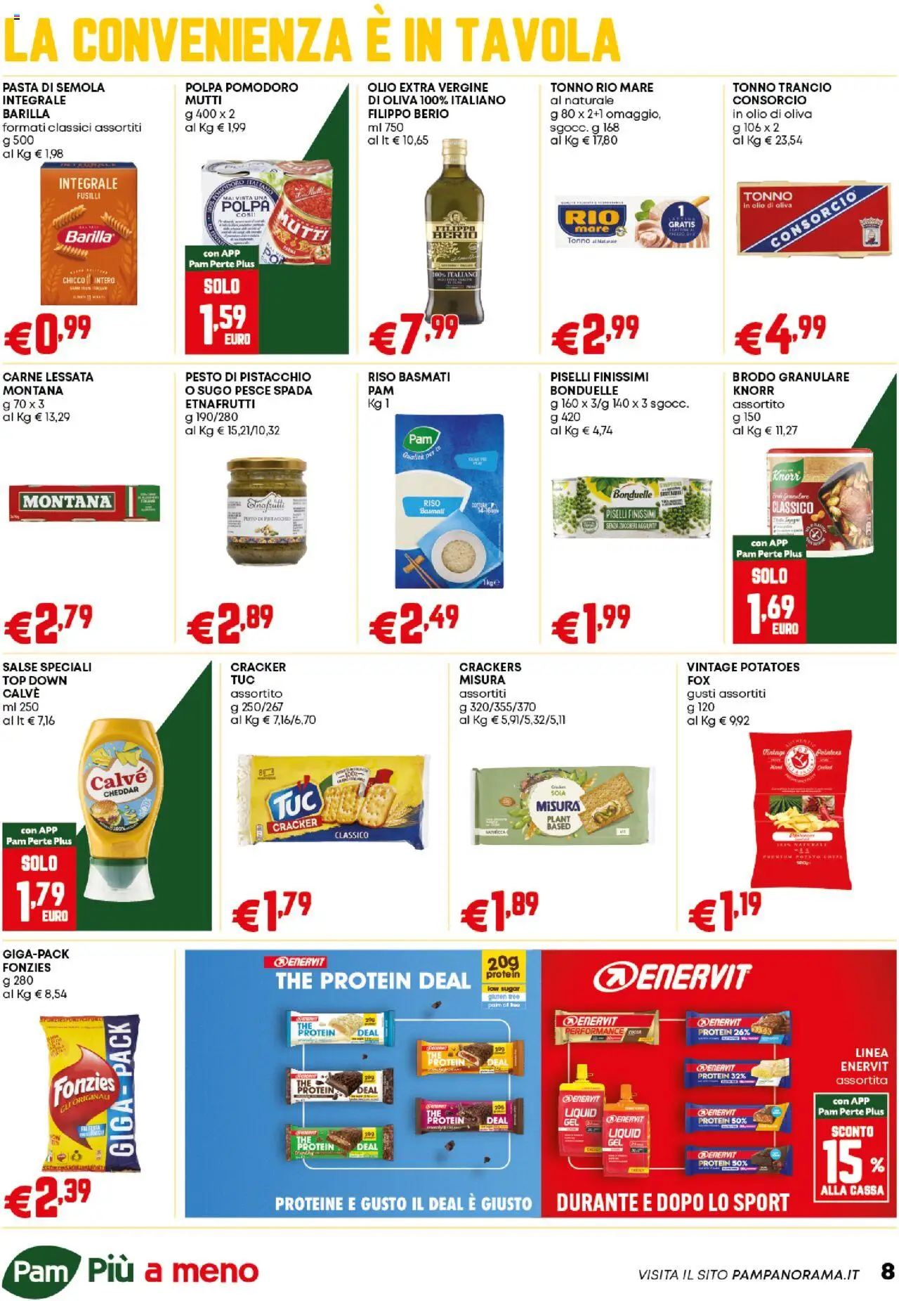 Volantino PAM del 21.08.2025 | Pagina: 8 | Prodotti: Riso, Pasta, Mutti, Pesce spada