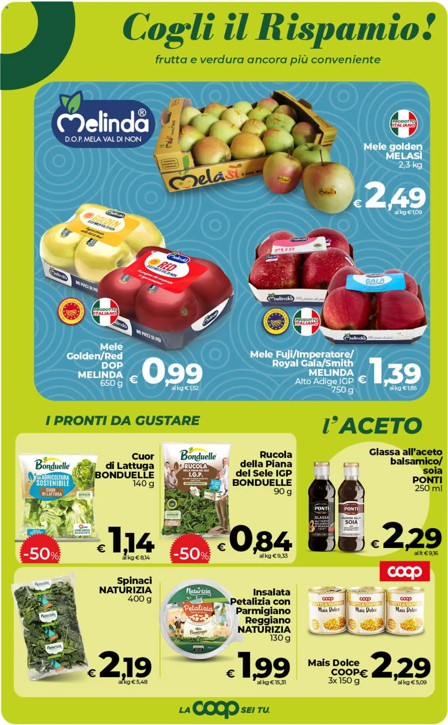 Volantino Ipercoop del 13.02.2026 | Pagina: 26 | Prodotti: Mele, Frutta, Spinaci, Lattuga
