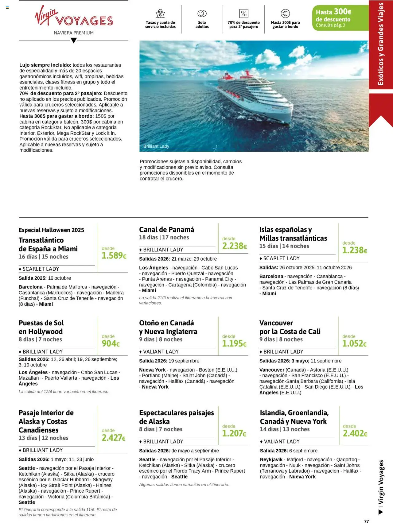 Viajes El Corte Inglés - Crucero Fantástico │ válido desde el 16.09.2025 | Página: 77 | Productos: Navegación
