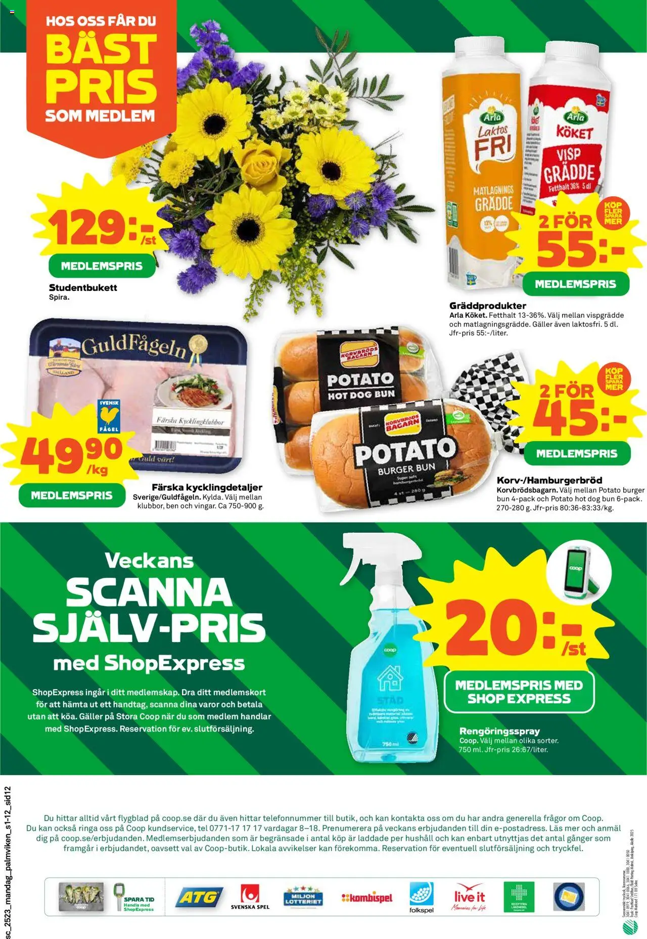 Stora Coop reklamblad aktuell från 02.06.2025 | Sida: 12 | Produkter: Visp, Galler, Spel, Grädde