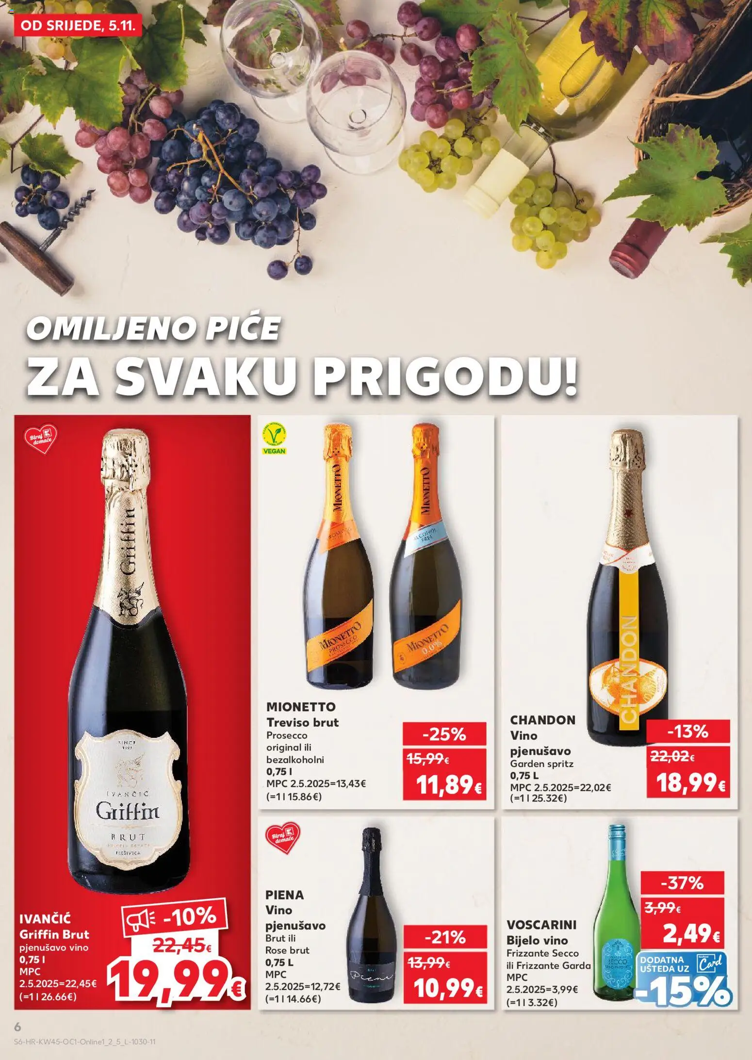 Kaufland katalog | vrijedi od 05.11.2025 | Stranica: 6 | Proizvodi: Bijelo vino, Prosecco, Vino