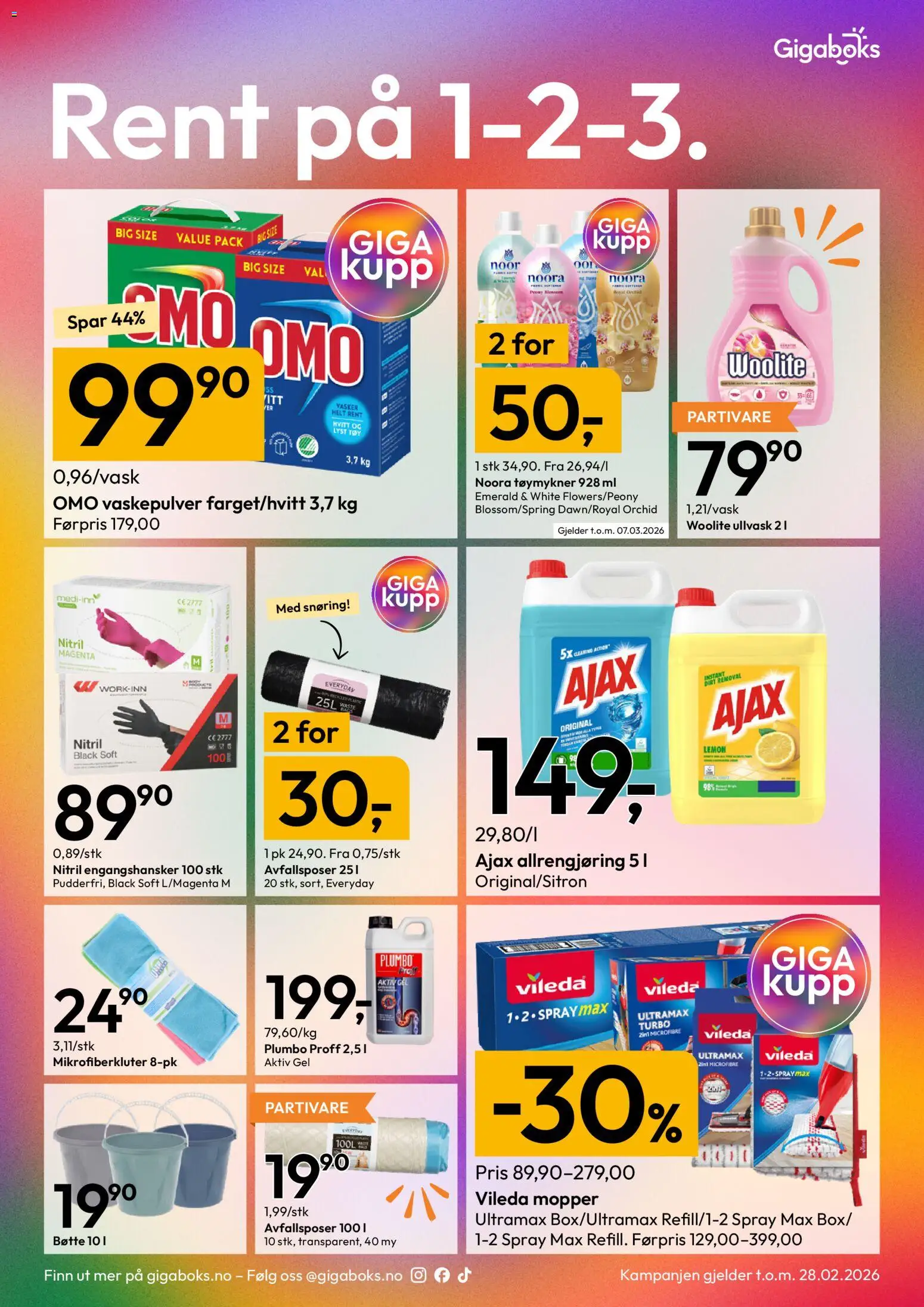 {H1} | Side: 6 | Produkter: Vaskepulver, Tøymykner, Двері міжкімнатні, Суміш дитяча