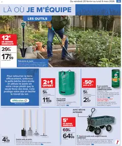 Carrefour - Prévisualisation de Carrefour Jardin valide à partir de 20.02.2026 | Page: 21 | Produits: Poignées, Gazon, Balai, Sacs poubelle
